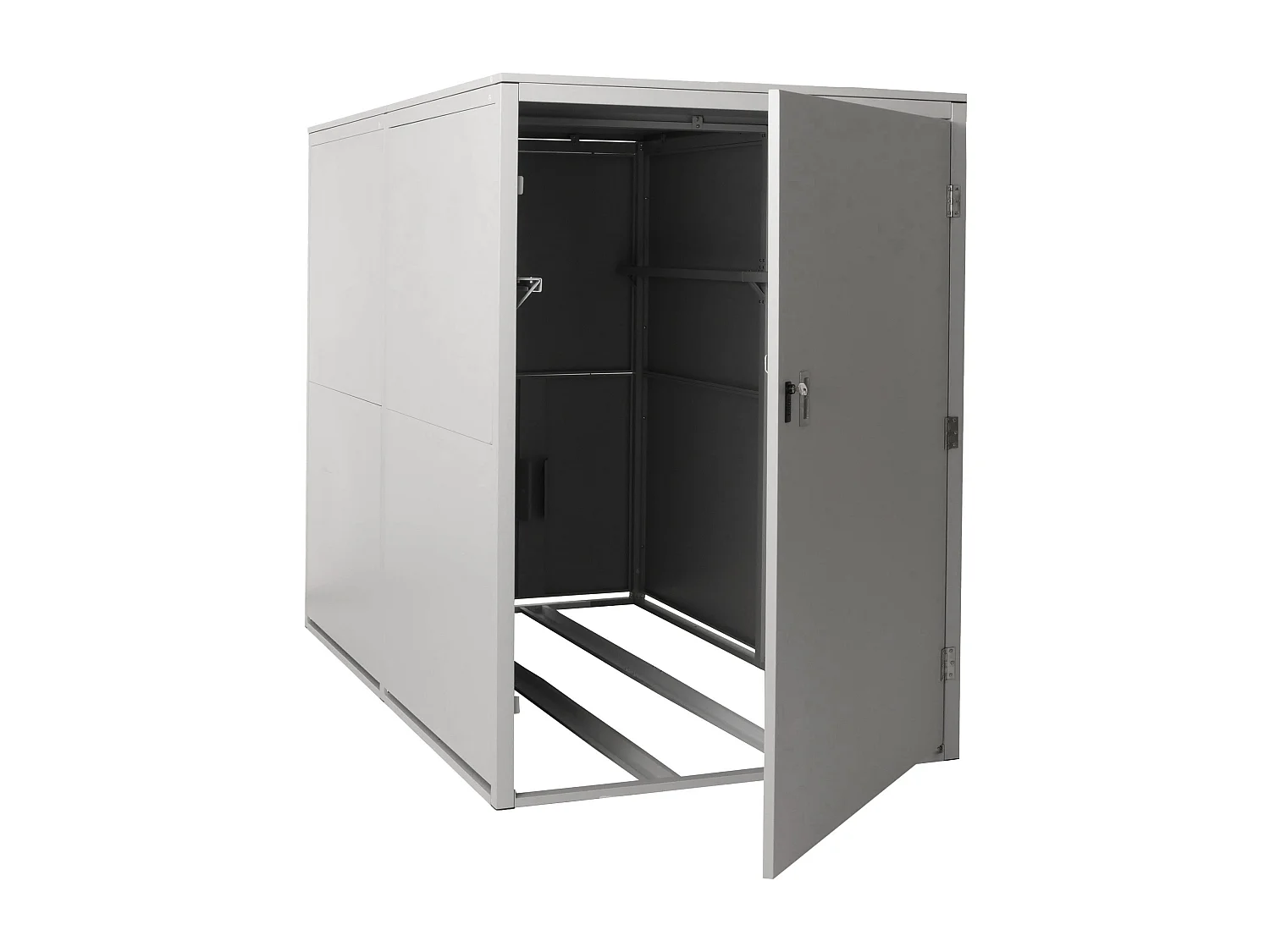 Garaż na 2 rowery MCW-L56c,  jasnoszary