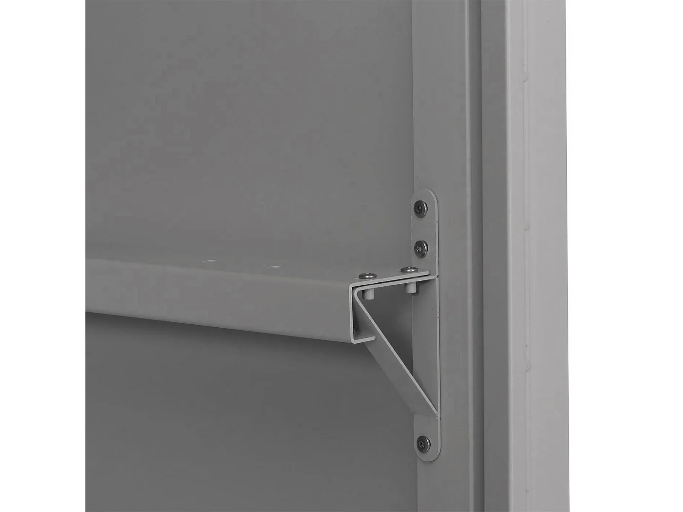 Garage per 2 biciclette MCW-L56c, rimessa con deposito, in metallo con serratura 160x113x209cm ~ grigio chiaro