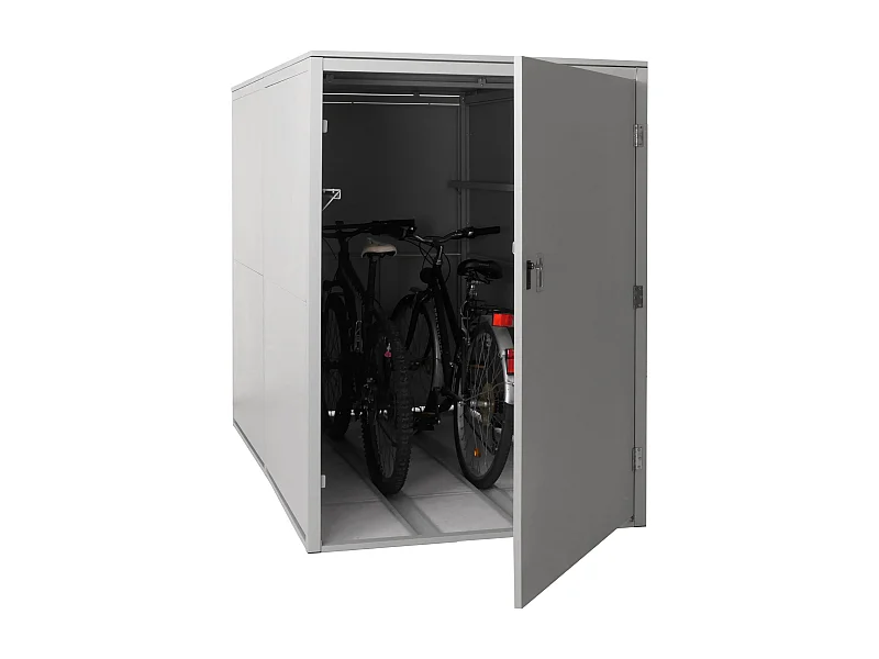 2er-Fahrradgarage MCW-L56c, Hellgrau