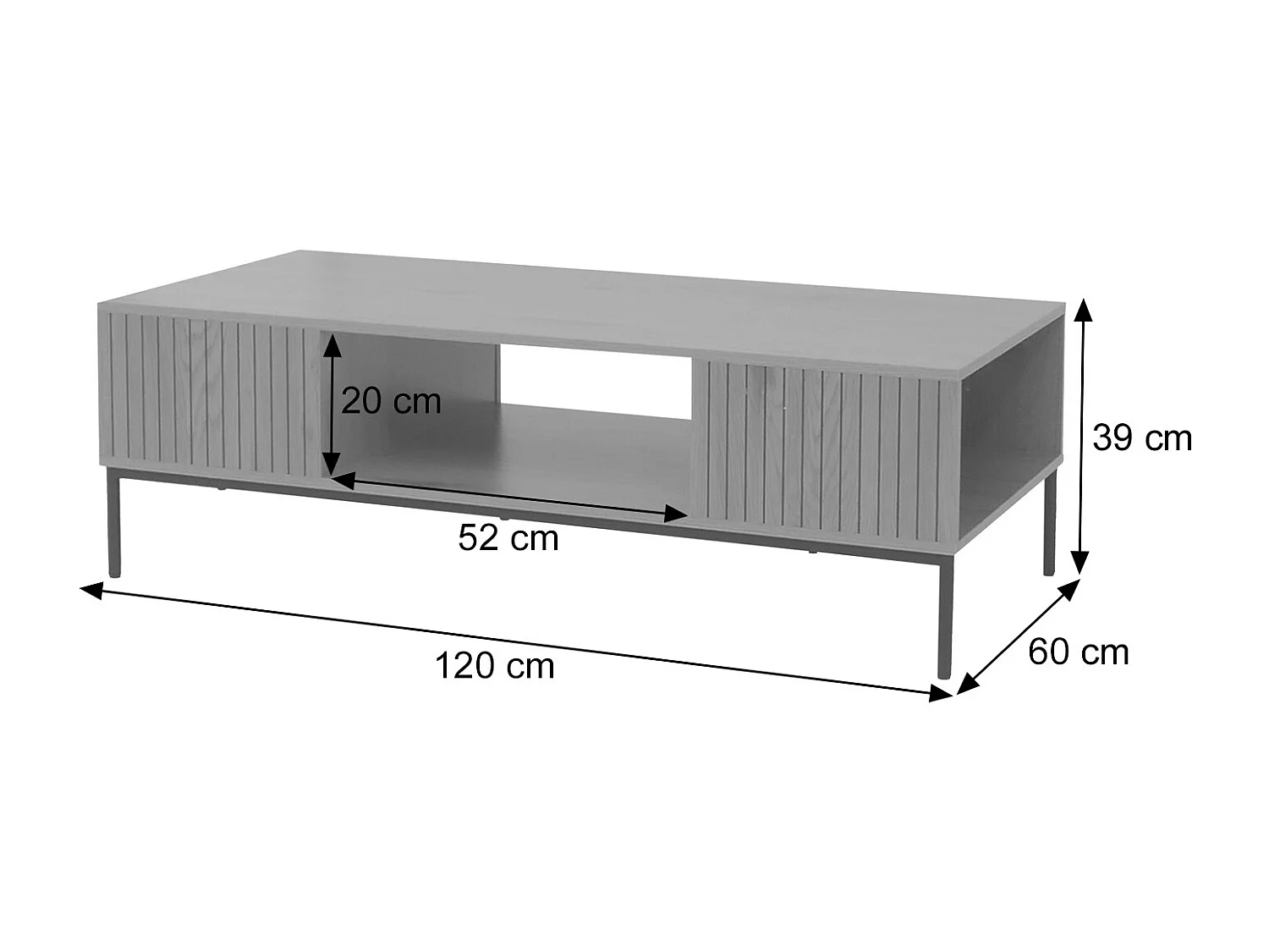 Meuble TV MCW-O39,  naturel