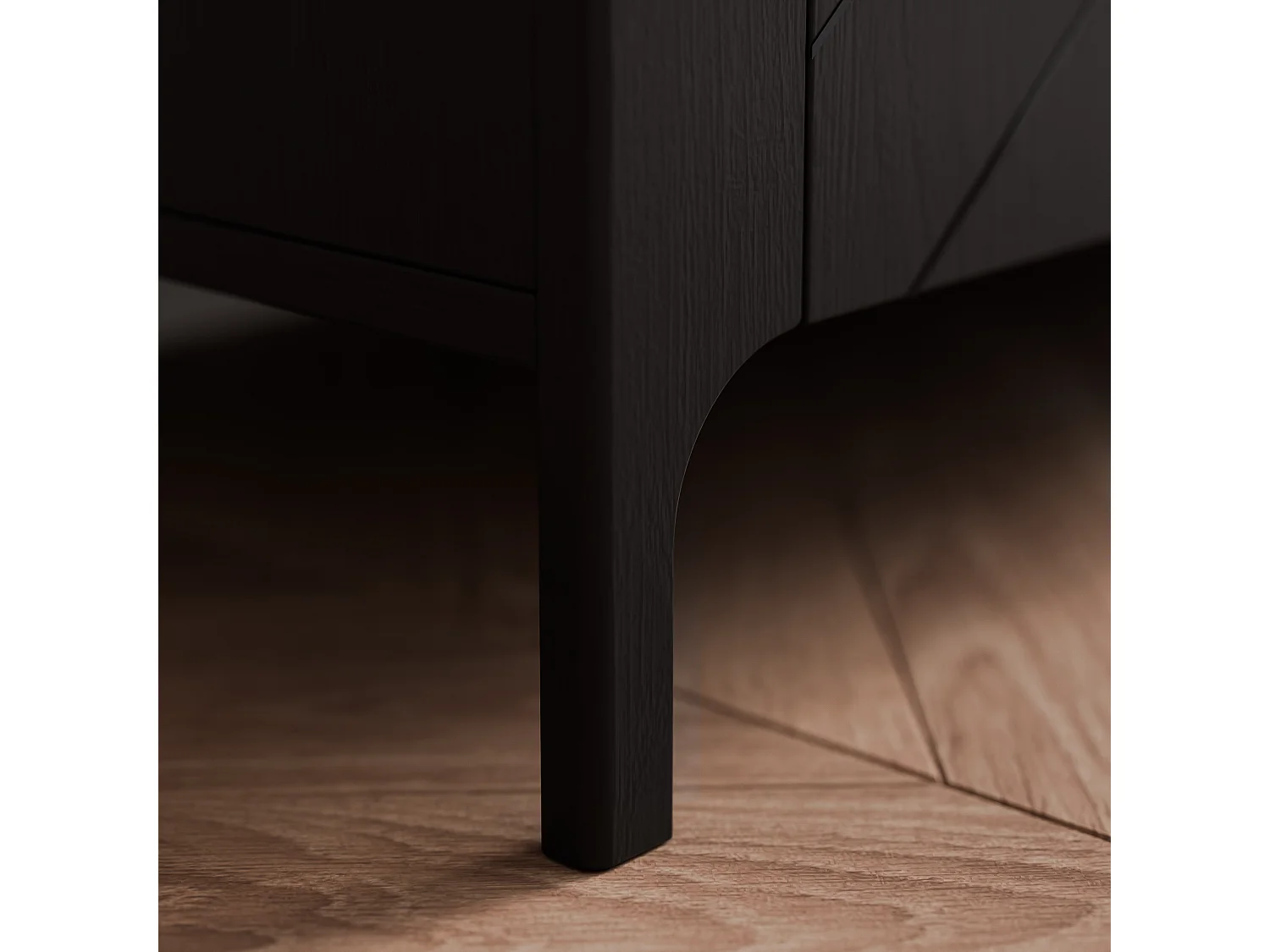 Armoire 2 portes et 6 étagères - 90 cm - Noir - LORIEN