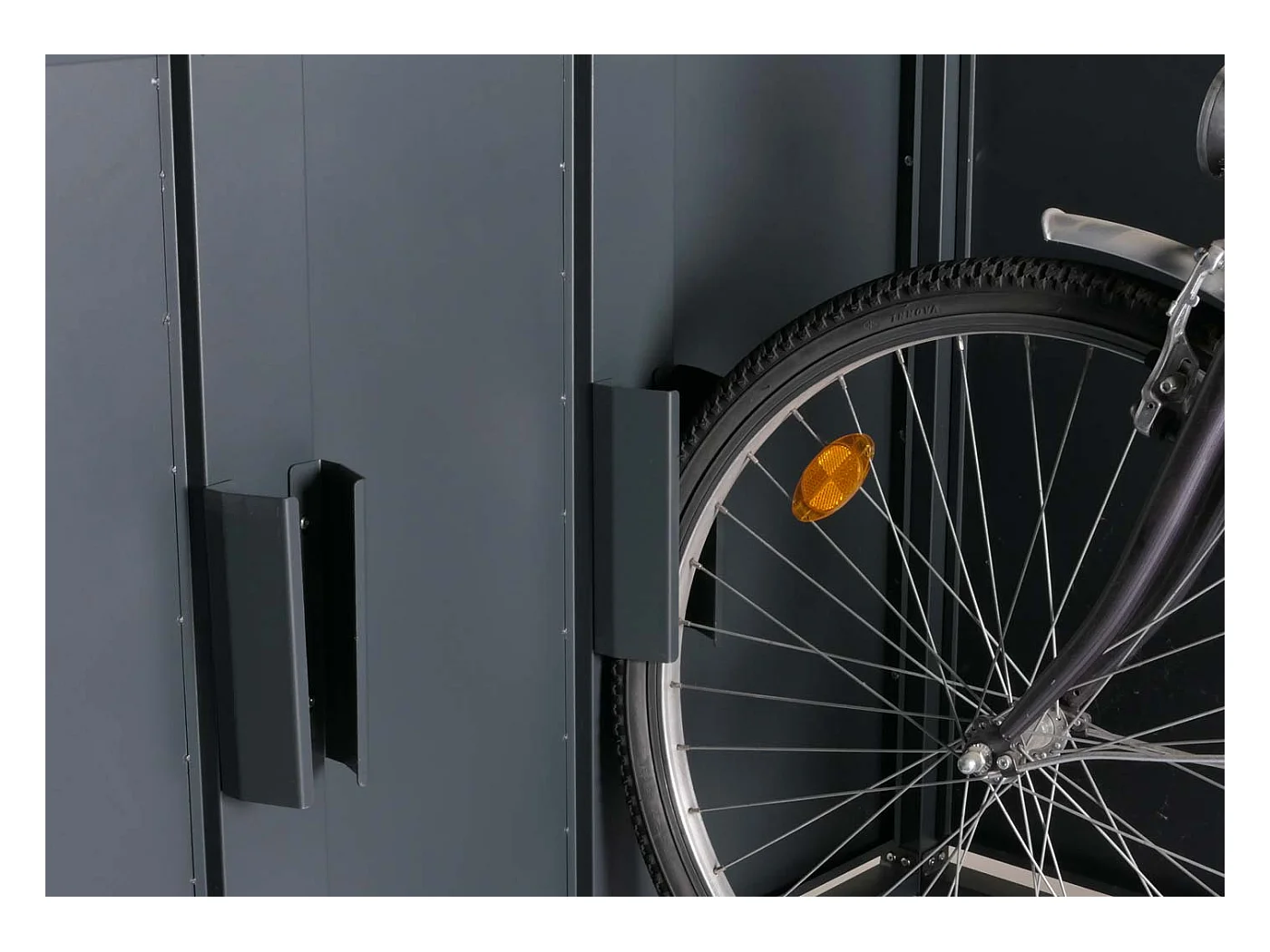 Garaż na 4 rowery MCW-L56c,  antracytowy