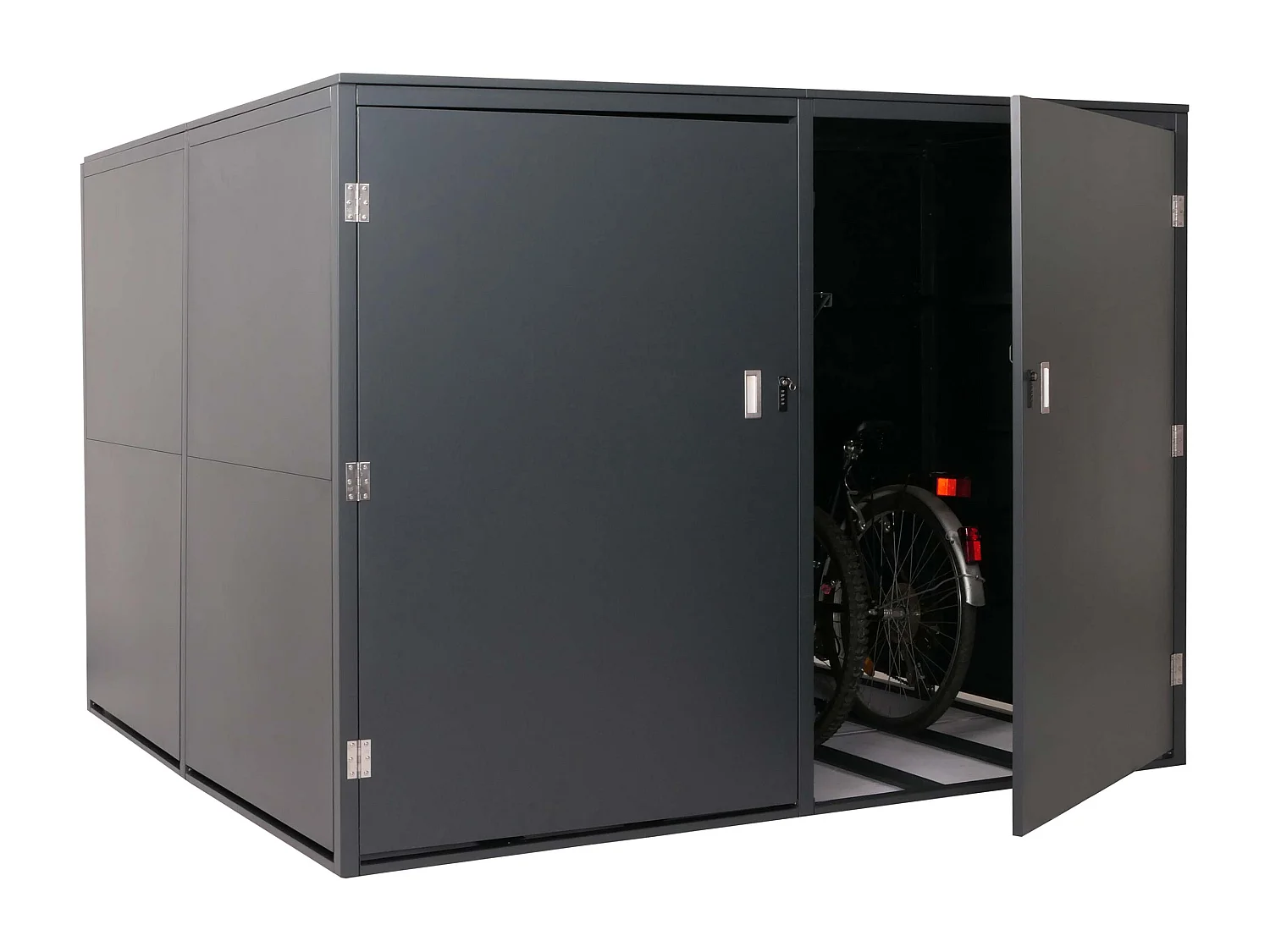 Garaż na 4 rowery MCW-L56c,  antracytowy