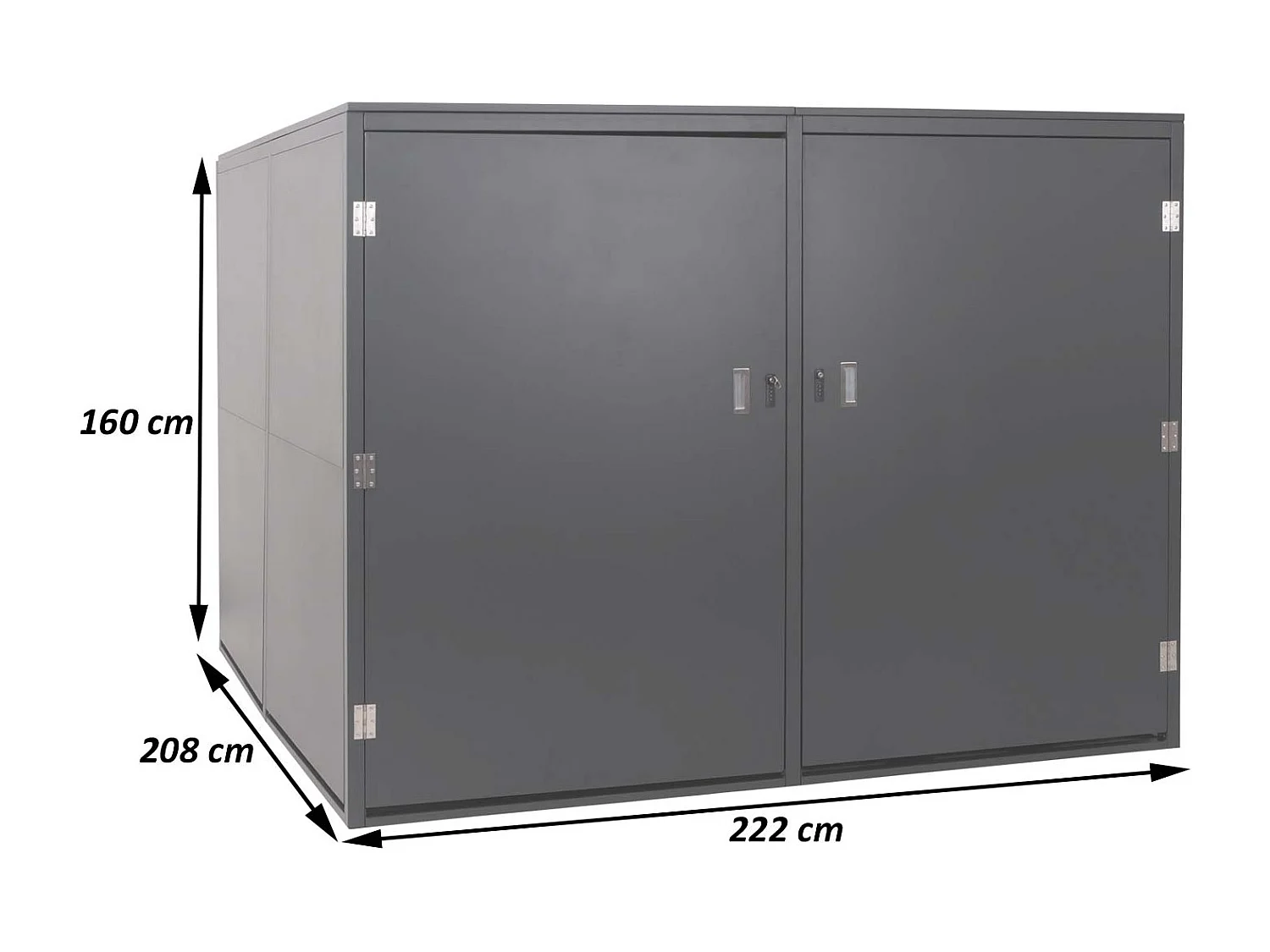 Cykelgarage til 4 cykler MCW-L56c,  antracit