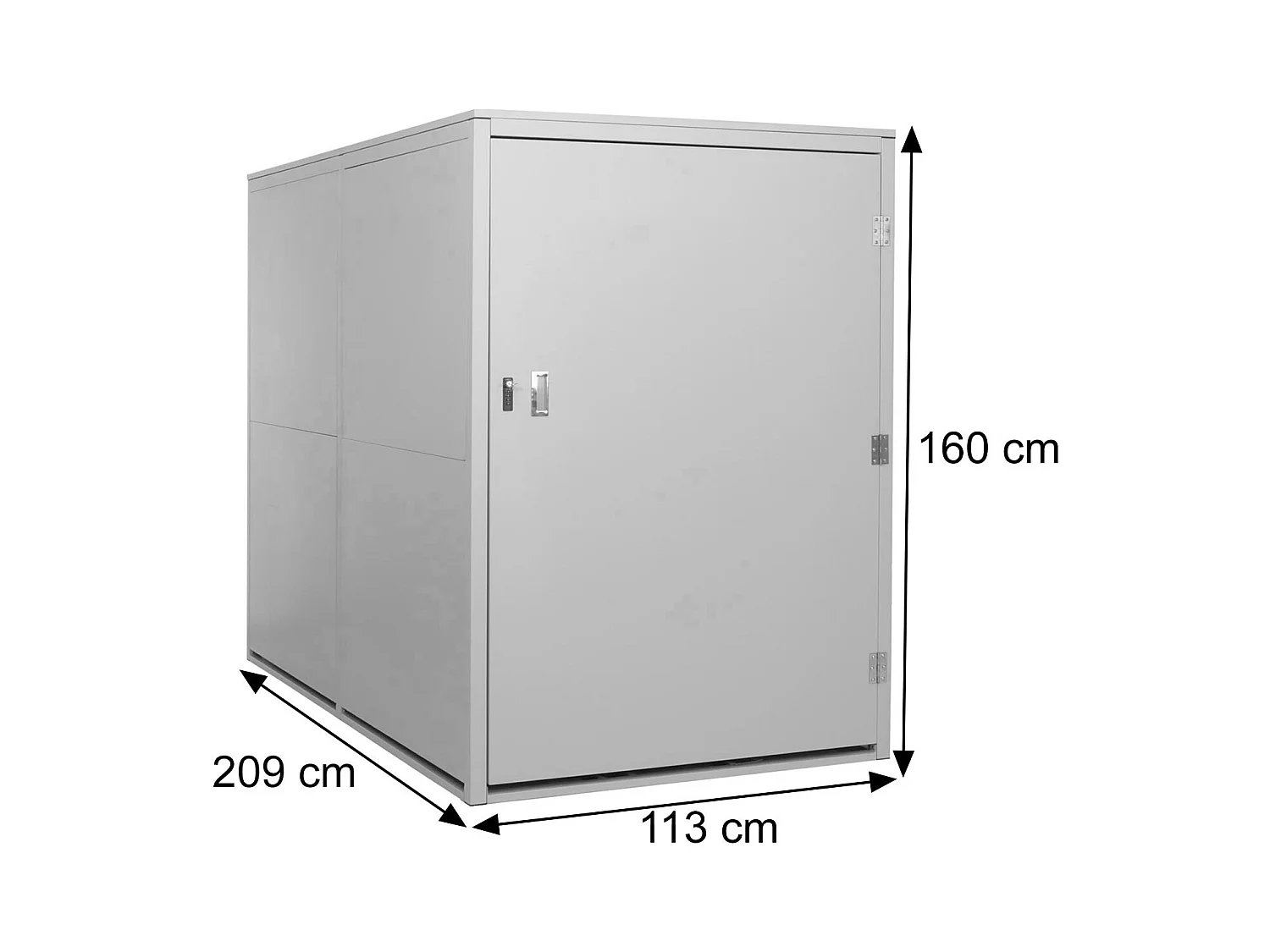 Garaż na 2 rowery MCW-L56c,  antracytowy