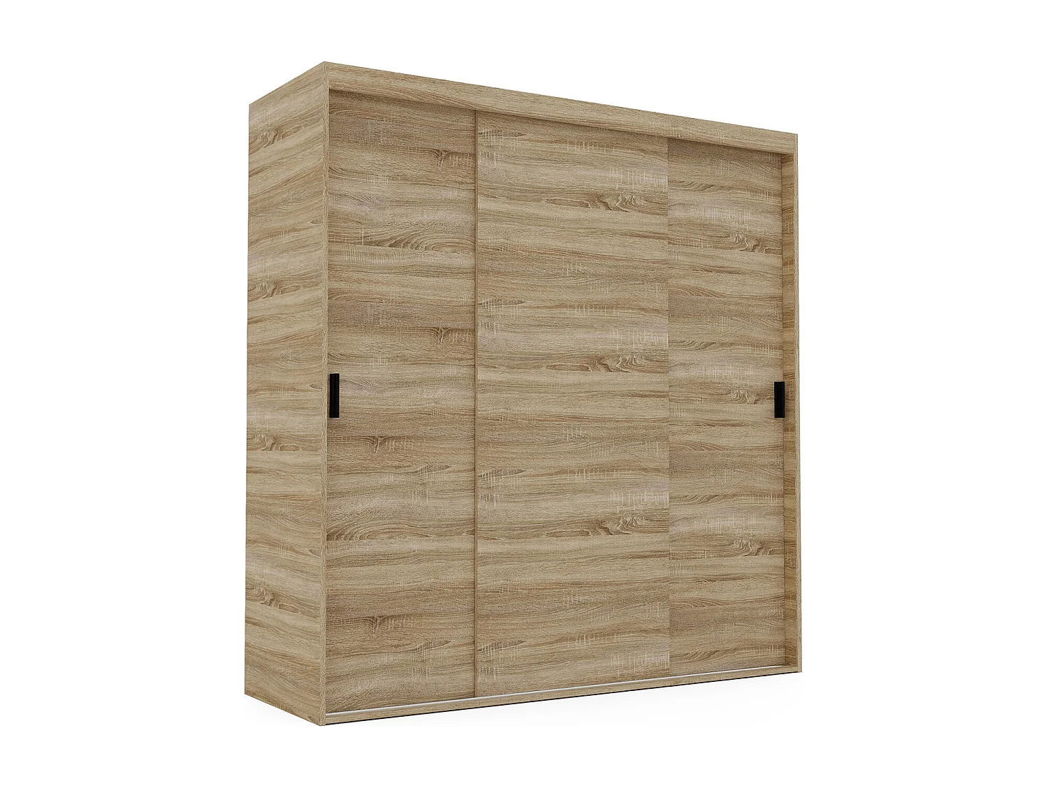 Armoire 3 portes coulissantes - L180 cm - Naturel - STILO