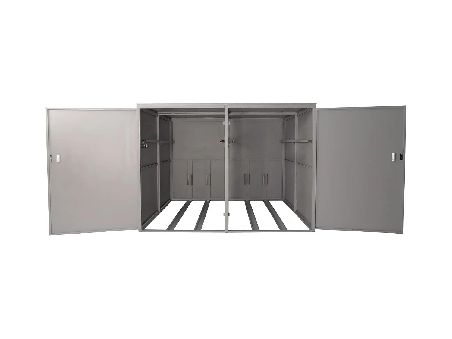 4er-Fahrradgarage MCW-L56c, Hellgrau