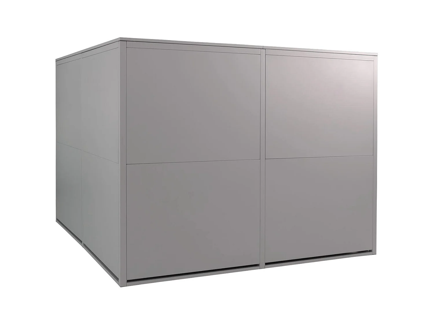 4er-Fahrradgarage MCW-L56c, Hellgrau