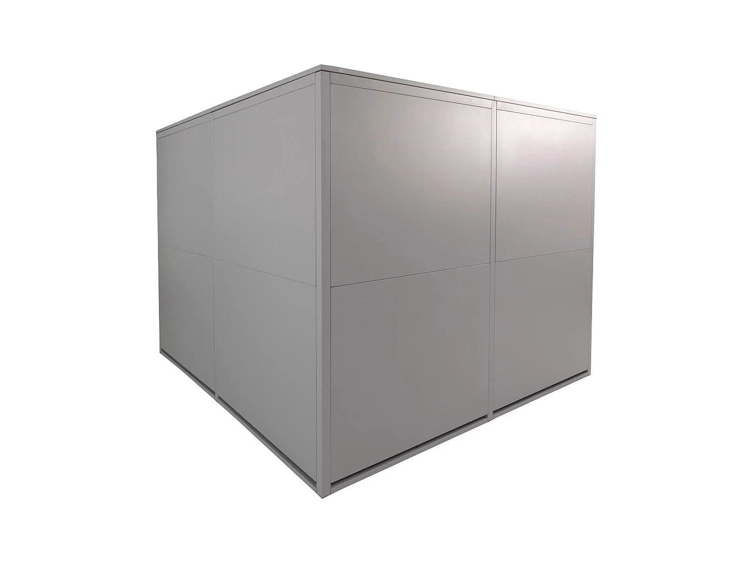 4er-Fahrradgarage MCW-L56c, Hellgrau