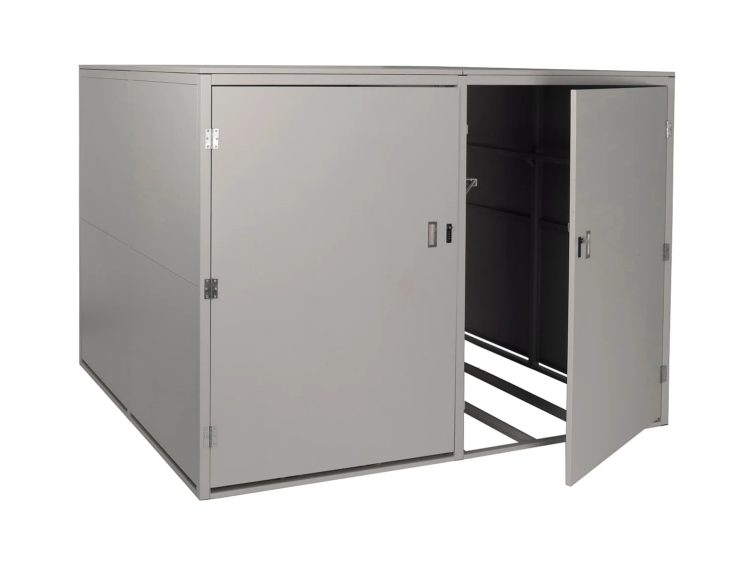 Garaż na 4 rowery MCW-L56c,  jasnoszary