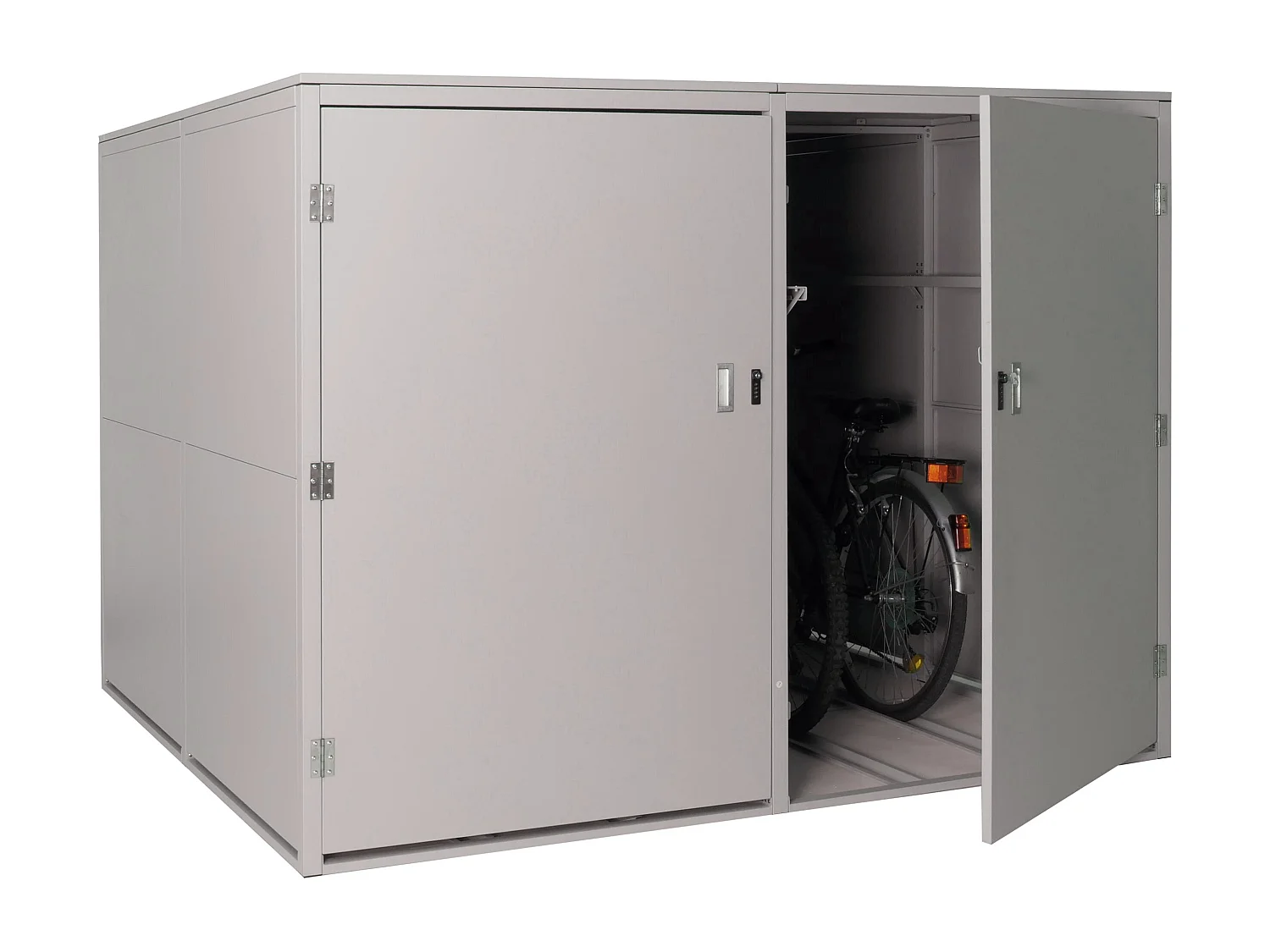 Garaż na 4 rowery MCW-L56c,  jasnoszary