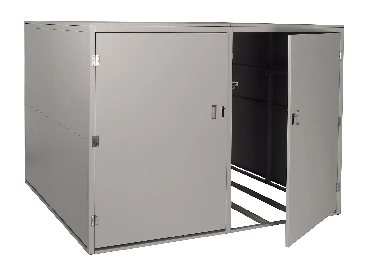 Garaż na 4 rowery MCW-L56c,  jasnoszary