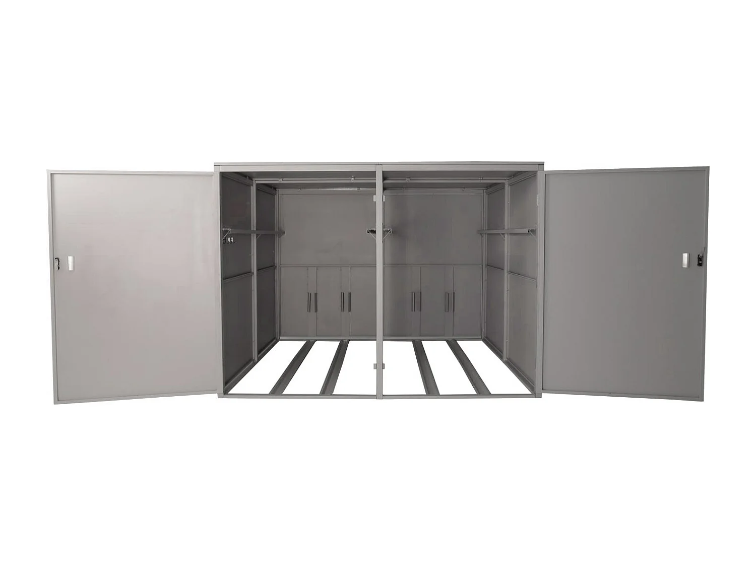 Garaż na 4 rowery MCW-L56c,  jasnoszary