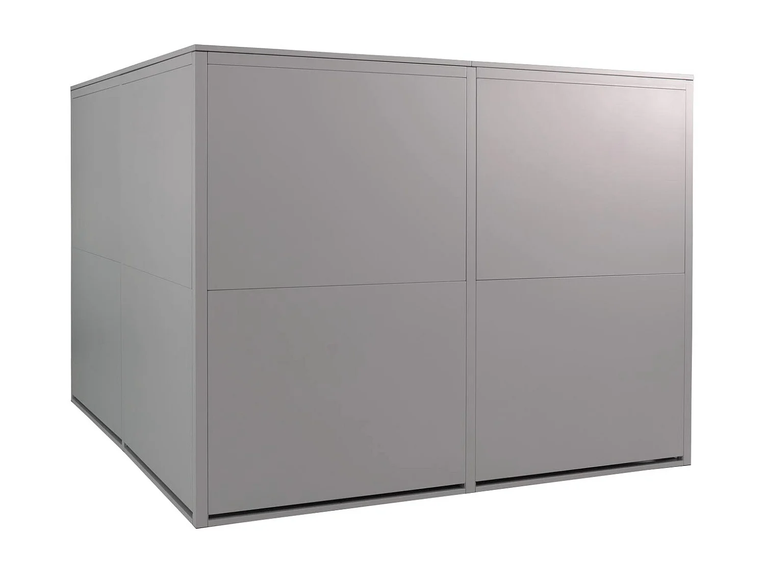 Garaż na 4 rowery MCW-L56c,  jasnoszary