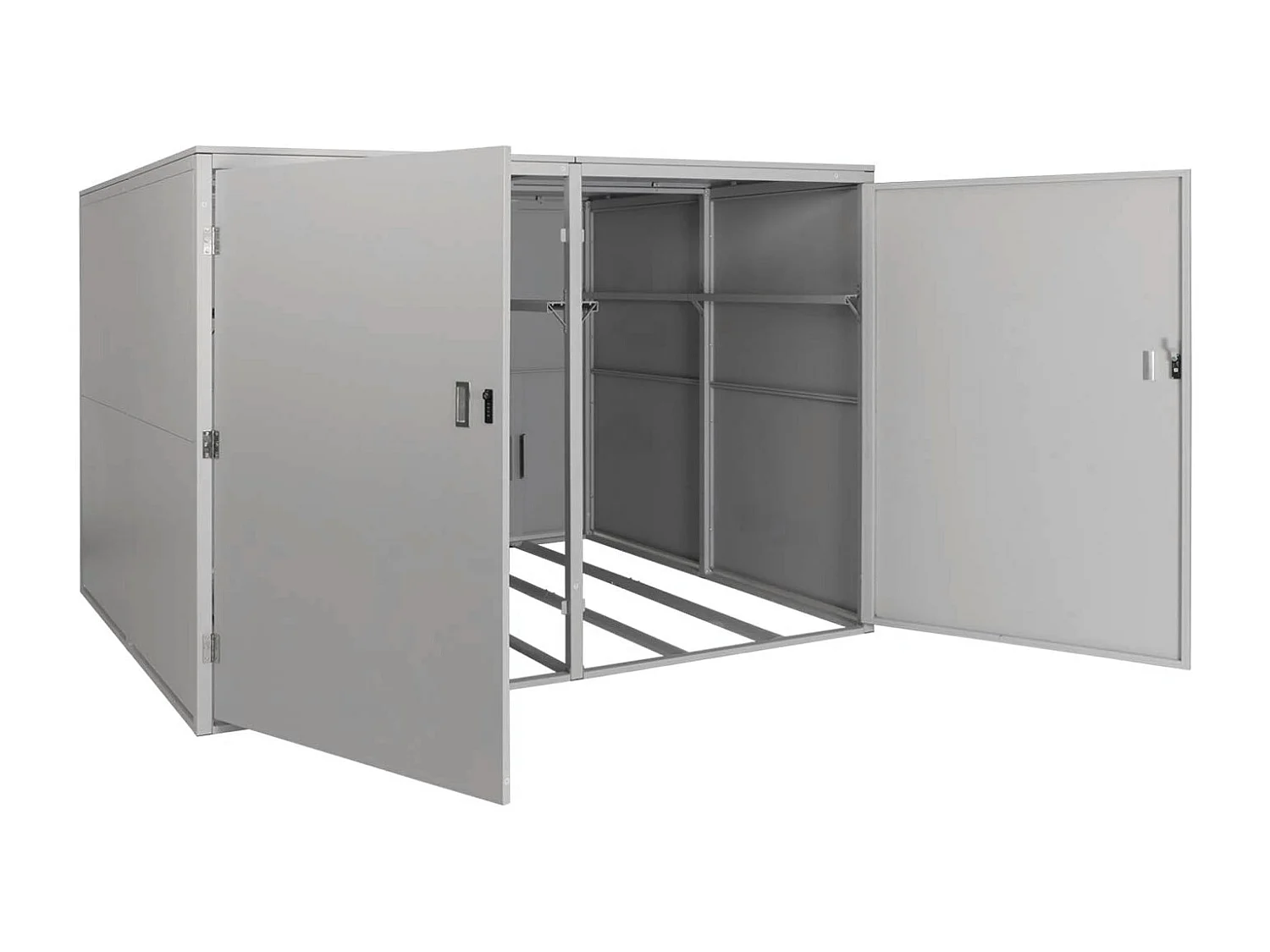 Garaż na 4 rowery MCW-L56c,  jasnoszary