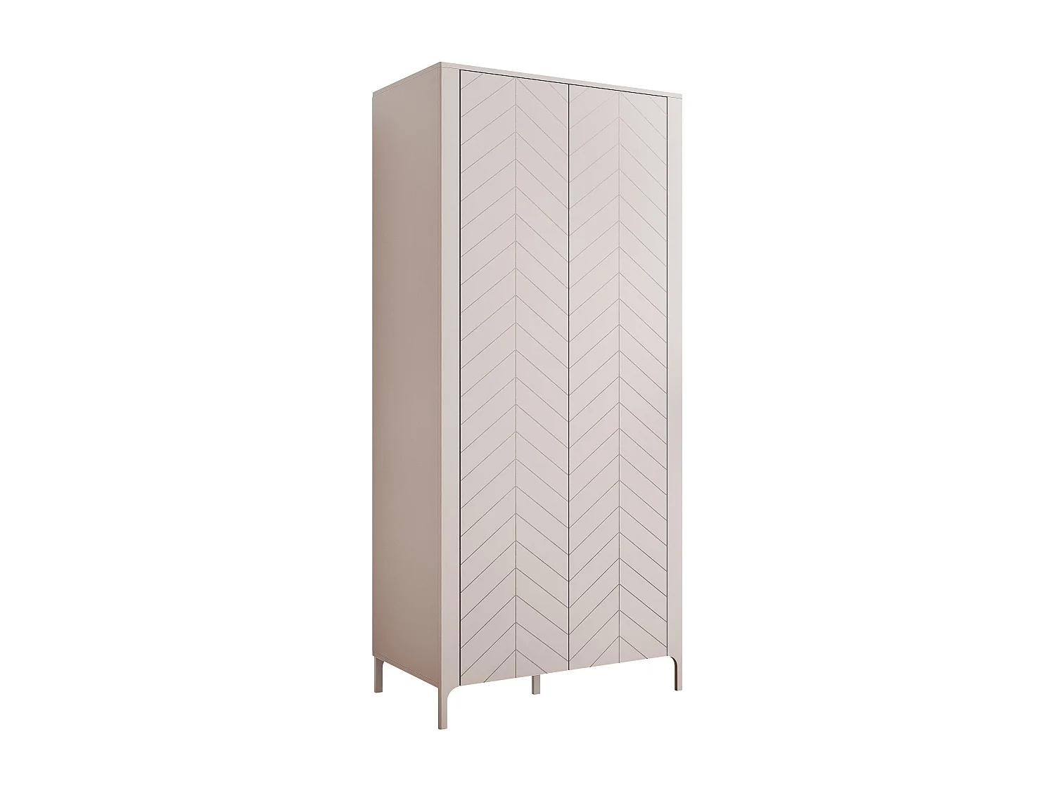 Armoire 2 portes et 6 étagères - 90 cm - Cachemire - LORIEN