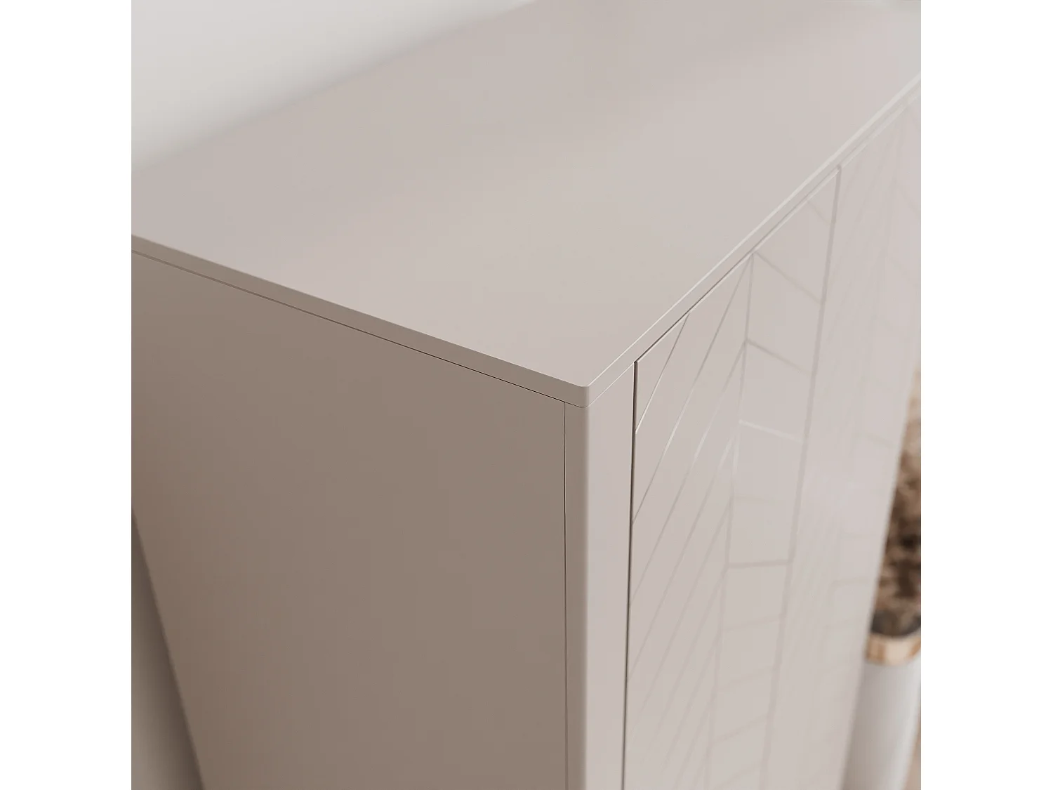 Armoire 2 portes et 6 étagères - 90 cm - Cachemire - LORIEN