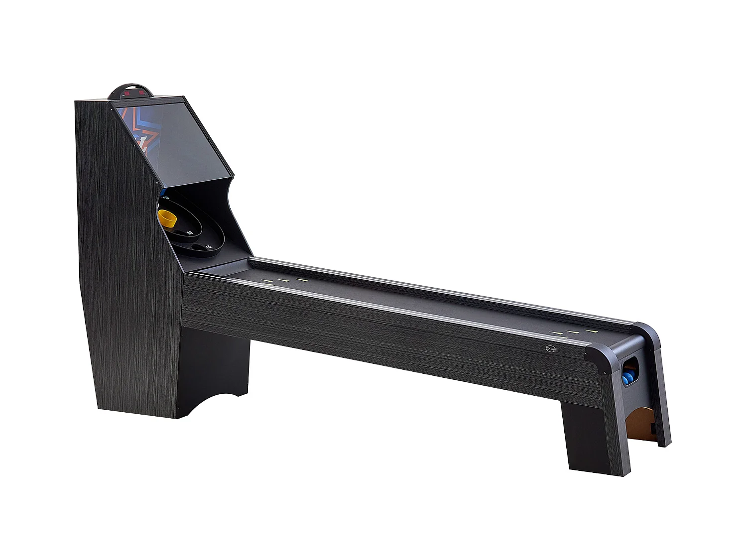 Machine de Skeeball SucceBuy 274cm Lancer et Marquer Table de Jeu d'Arcade Scorer Électronique Salle de Jeux 4 Balles