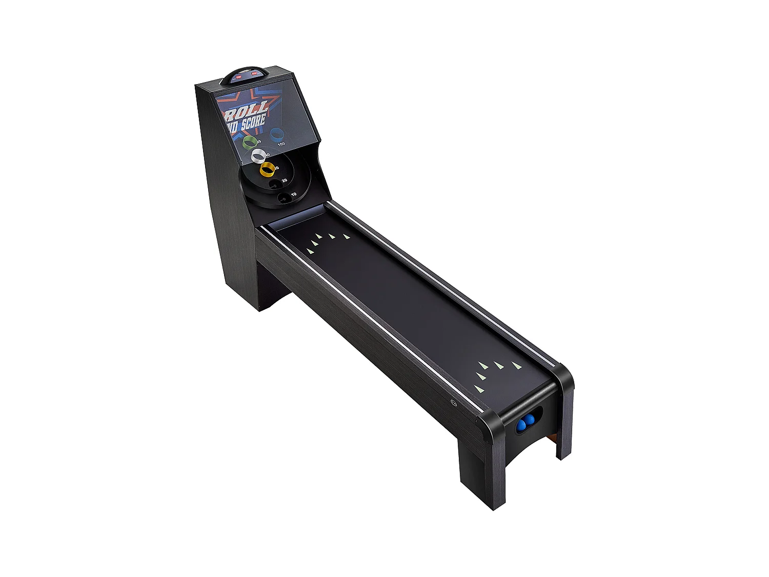 Machine de Skeeball SucceBuy 274cm Lancer et Marquer Table de Jeu d'Arcade Scorer Électronique Salle de Jeux 4 Balles