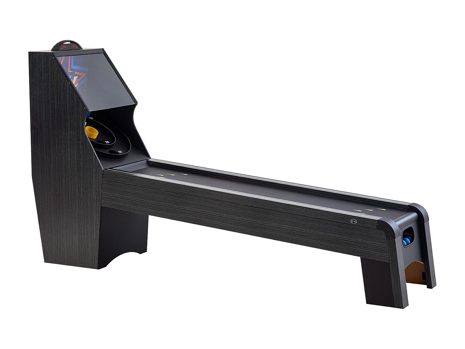Machine de Skeeball SucceBuy 274cm Lancer et Marquer Table de Jeu d'Arcade Scorer Électronique Salle de Jeux 4 Balles