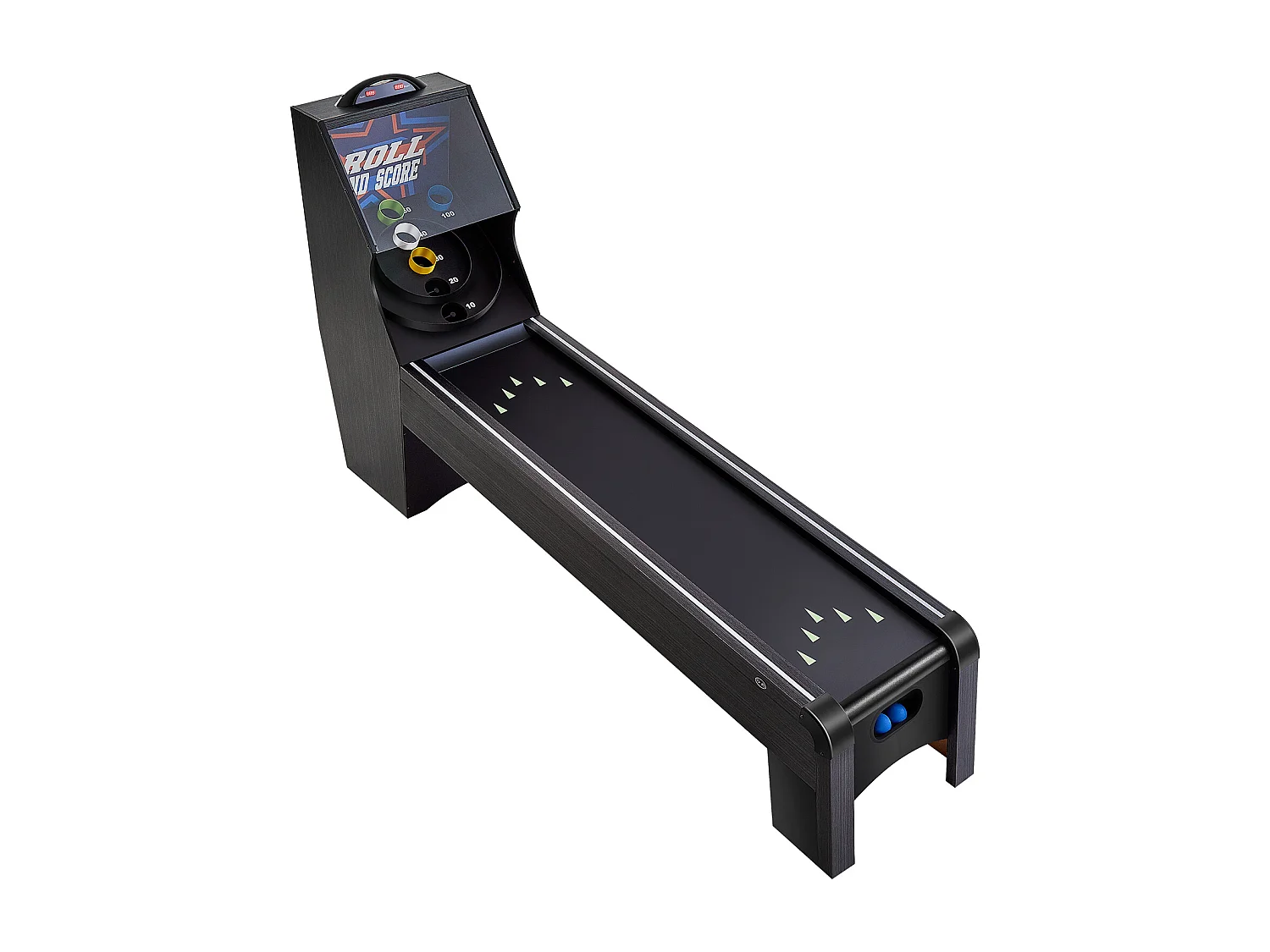 Machine de Skeeball SucceBuy 274cm Lancer et Marquer Table de Jeu d'Arcade Scorer Électronique Salle de Jeux 4 Balles