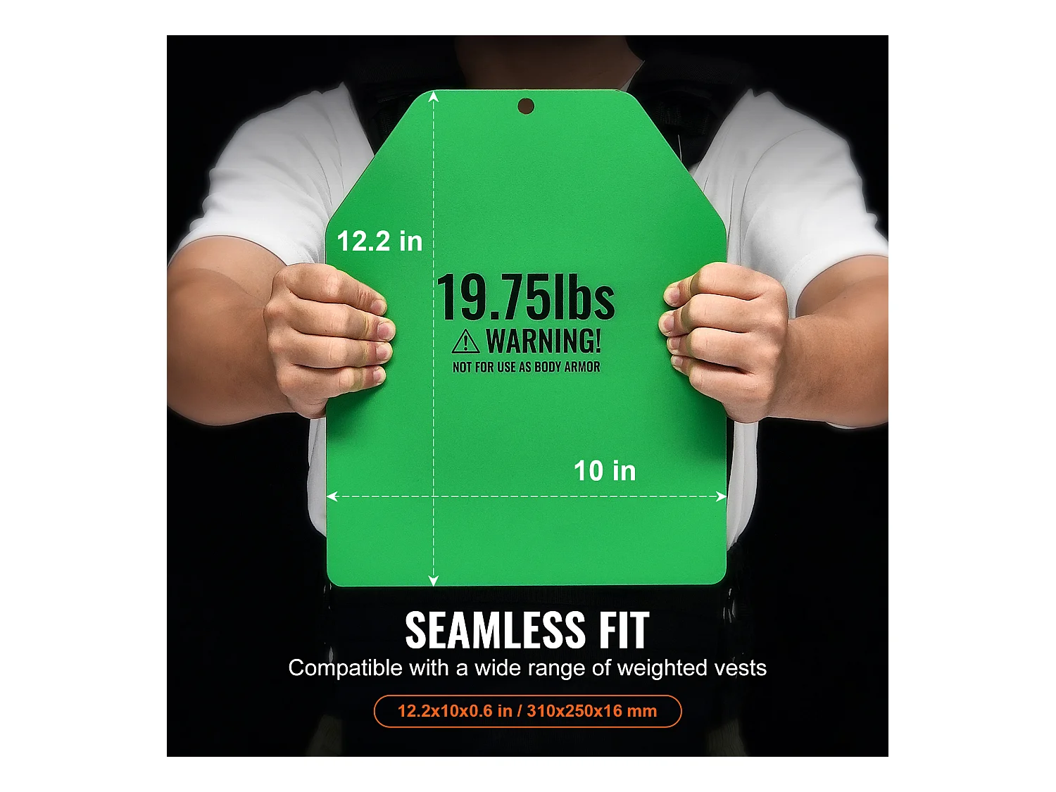 Plaques de Poids SucceBuy pour Gilet de Fitness 9kg, Acier de Qualité Supérieure pour des Entraînements Améliorés. Idéal pour la Musculation