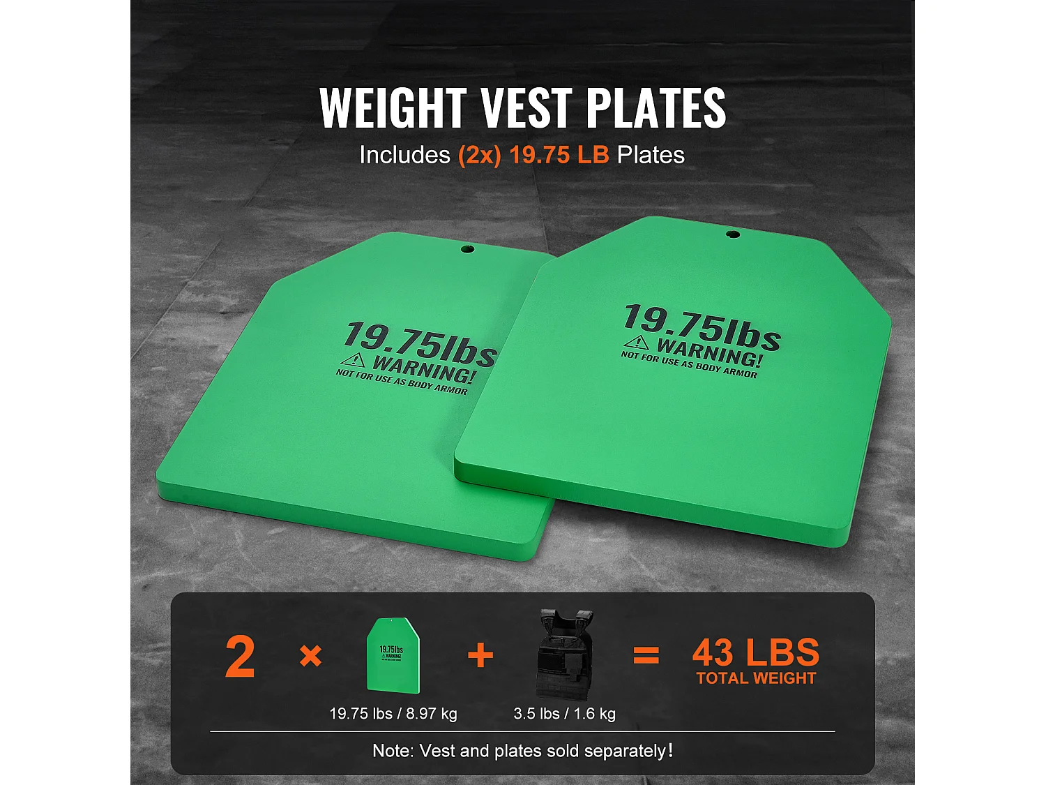 Gewichtplaten SucceBuy voor Fitnessvest 9kg, Staal van Hogere Kwaliteit voor Verbeterde Trainingen. Ideaal voor Bodybuilding
