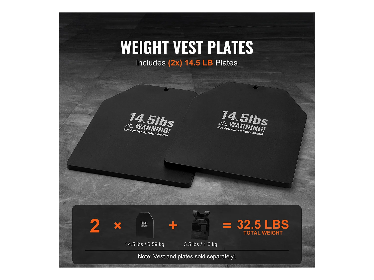 Plaques de Poids SucceBuy pour Gilet Lesté, Paires de 6.6 kg, de Qualité Supérieure pour des Exercices tels que l'Aérobic, la Randonnée, les Tractions