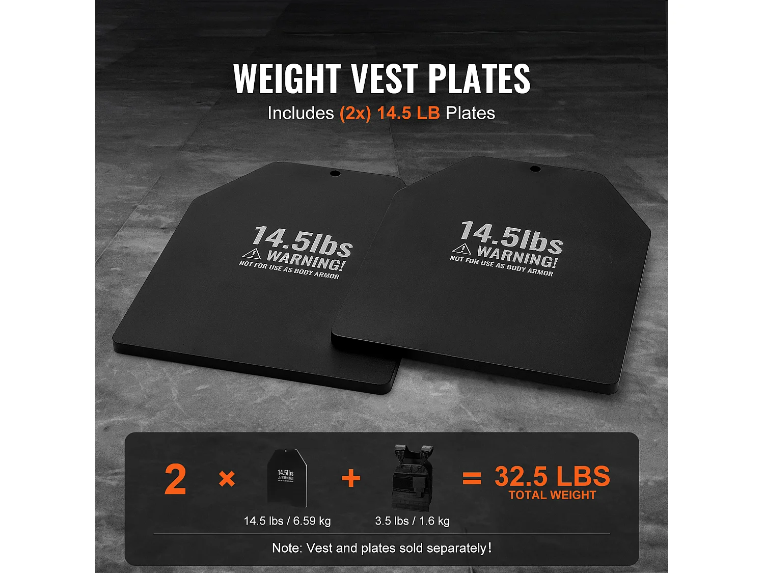 Plaques de Poids SucceBuy pour Gilet Lesté, Paires de 6.6 kg, de Qualité Supérieure pour des Exercices tels que l'Aérobic, la Randonnée, les Tractions
