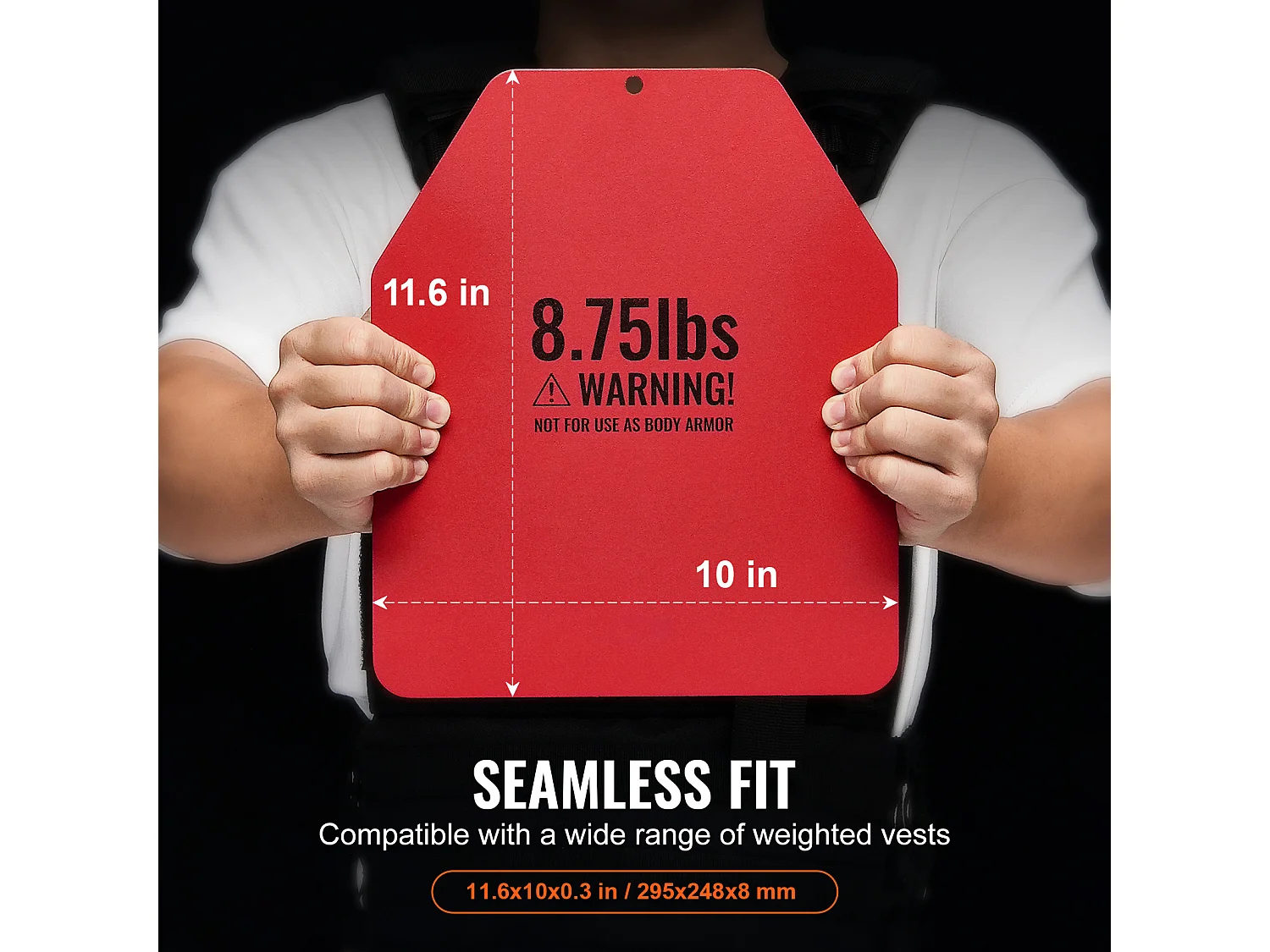 Plaques de Poids SucceBuy pour Gilet Lesté 4kg pour Entraînements Intenses, Acier de Qualité Supérieure, Coupe Ergonomique