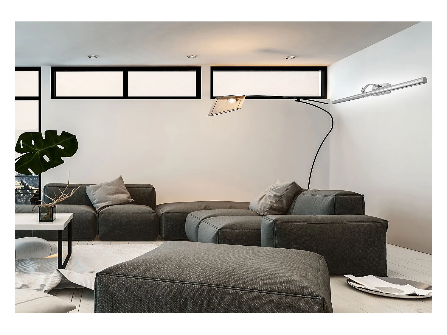 Applique Murale Toolight App366-1W Chrome 70Cm