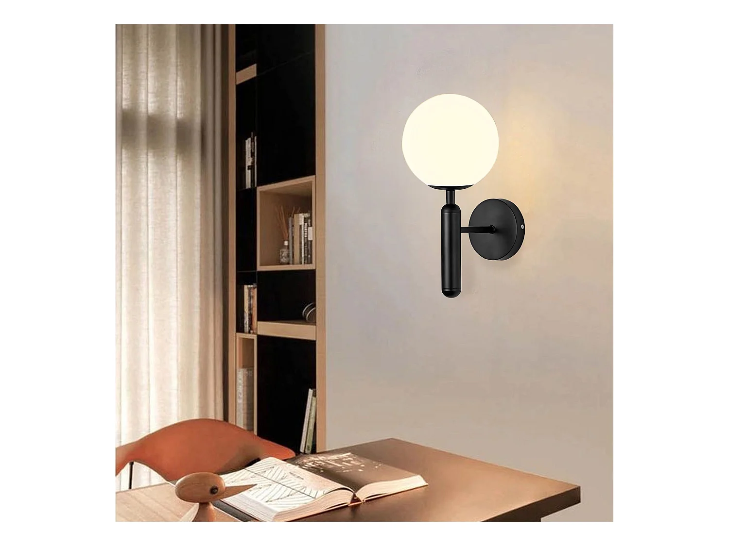 Applique Murale Toolight G097-1W Black White