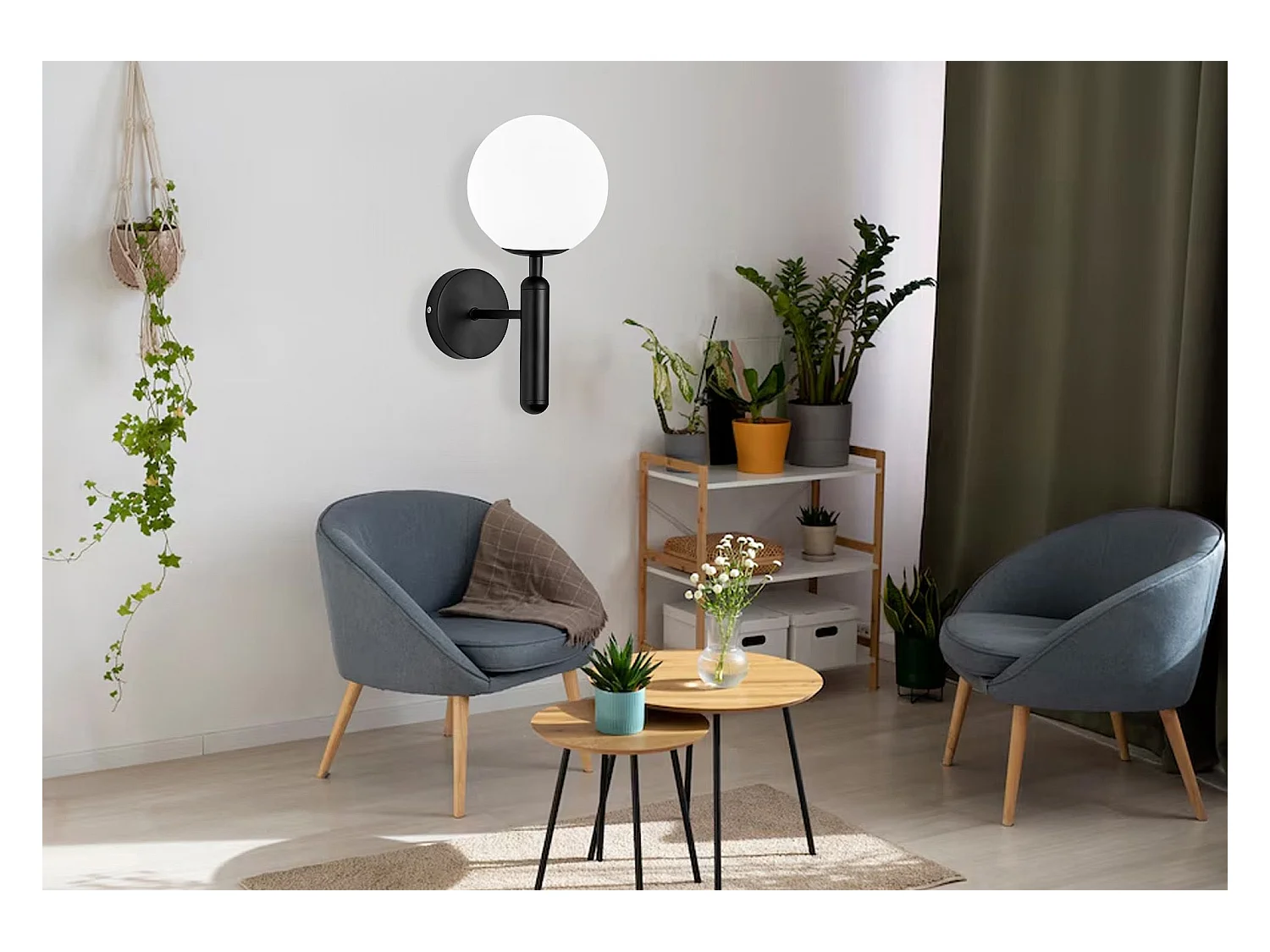 Applique Murale Toolight G097-1W Black White