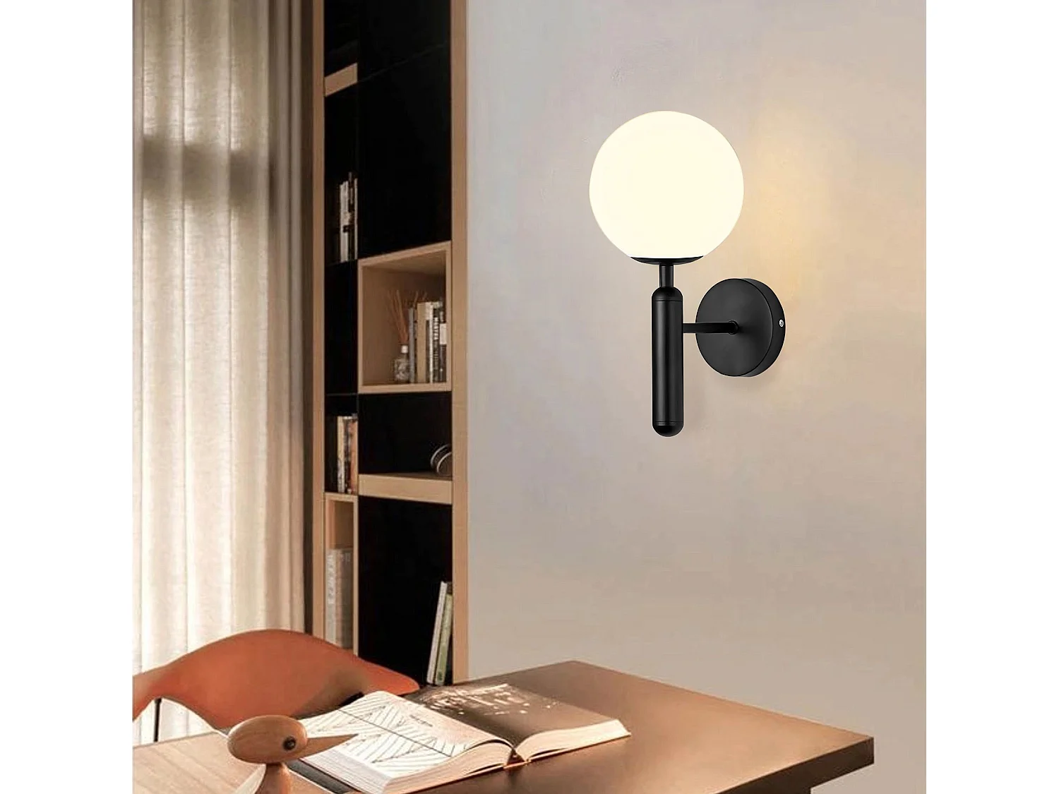 Applique Murale Toolight G097-1W Black White