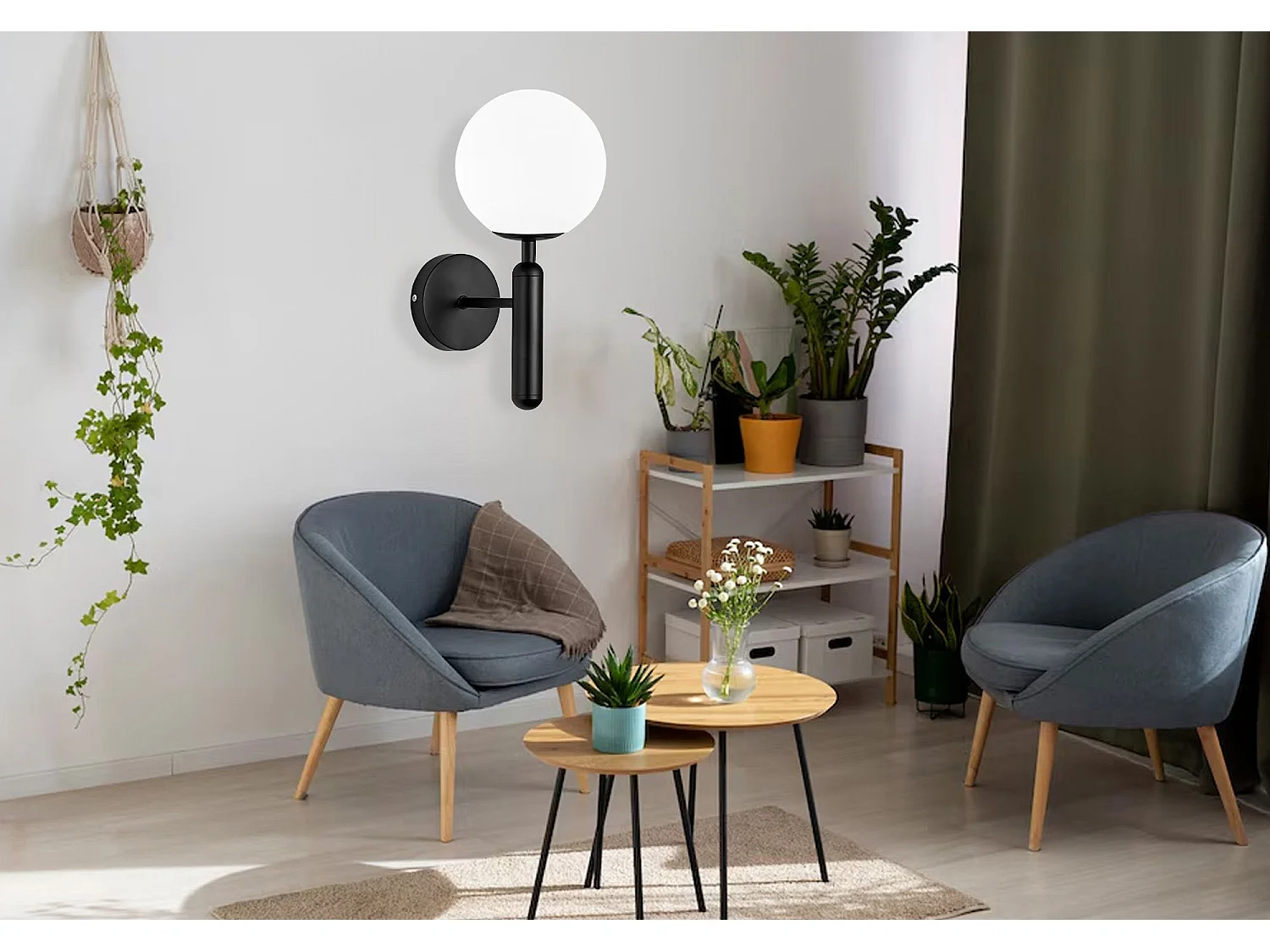 Applique Murale Toolight G097-1W Black White