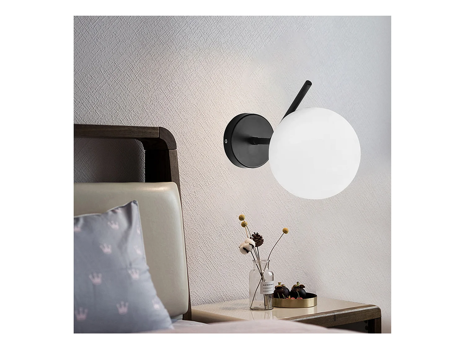 Applique Murale Toolight G099-1W Black White