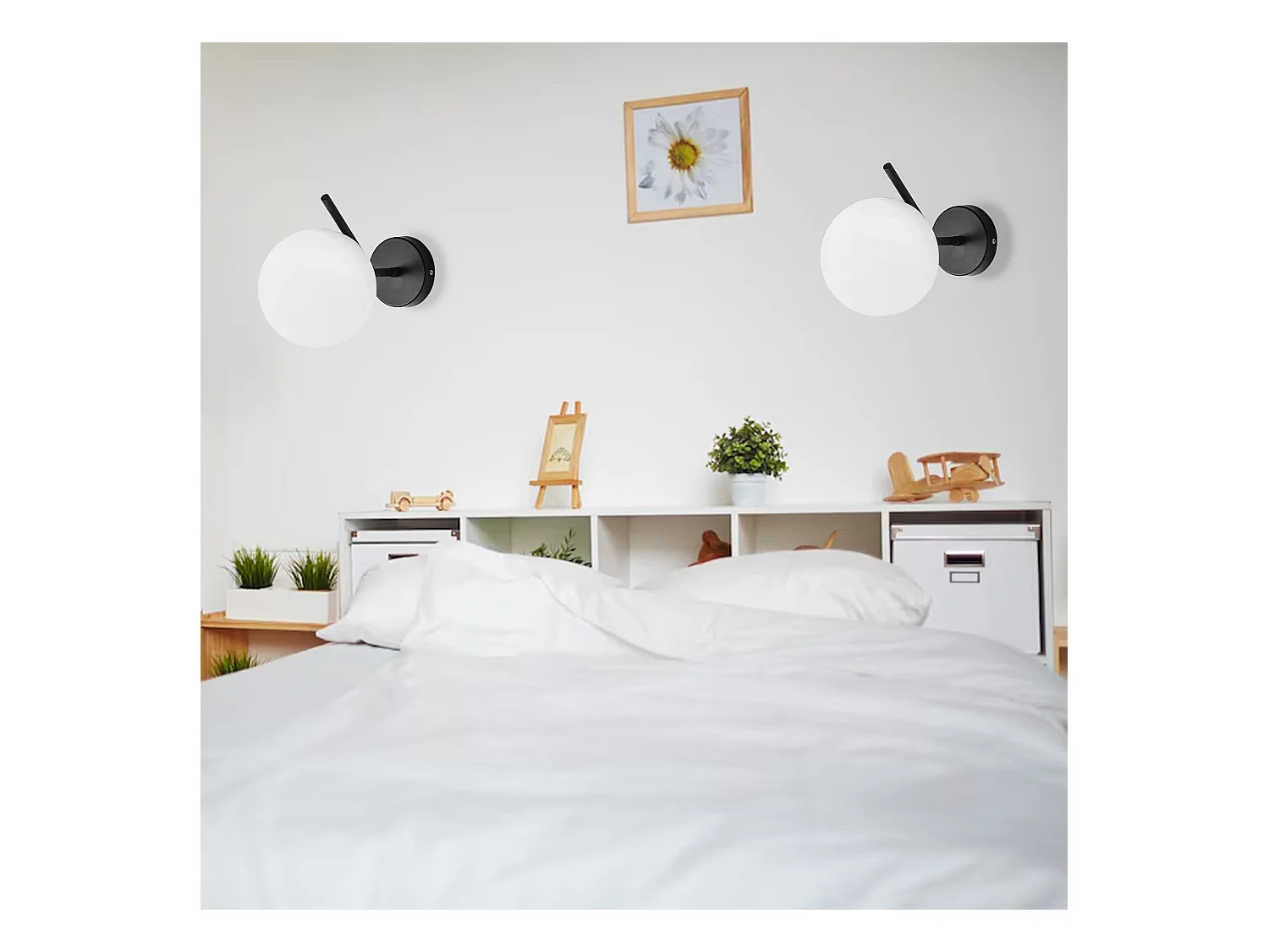 Applique Murale Toolight G099-1W Black White