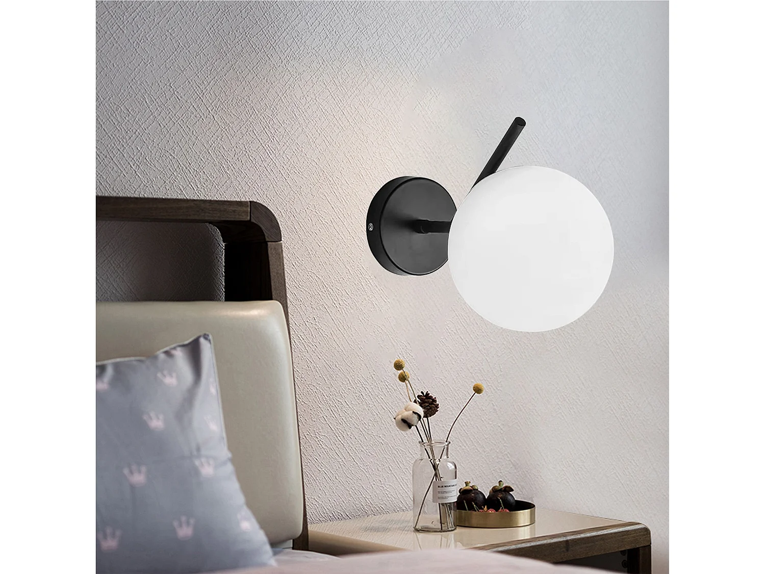 Applique Murale Toolight G099-1W Black White