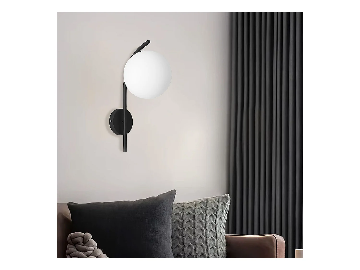 Applique Murale Toolight G103-1W Black White