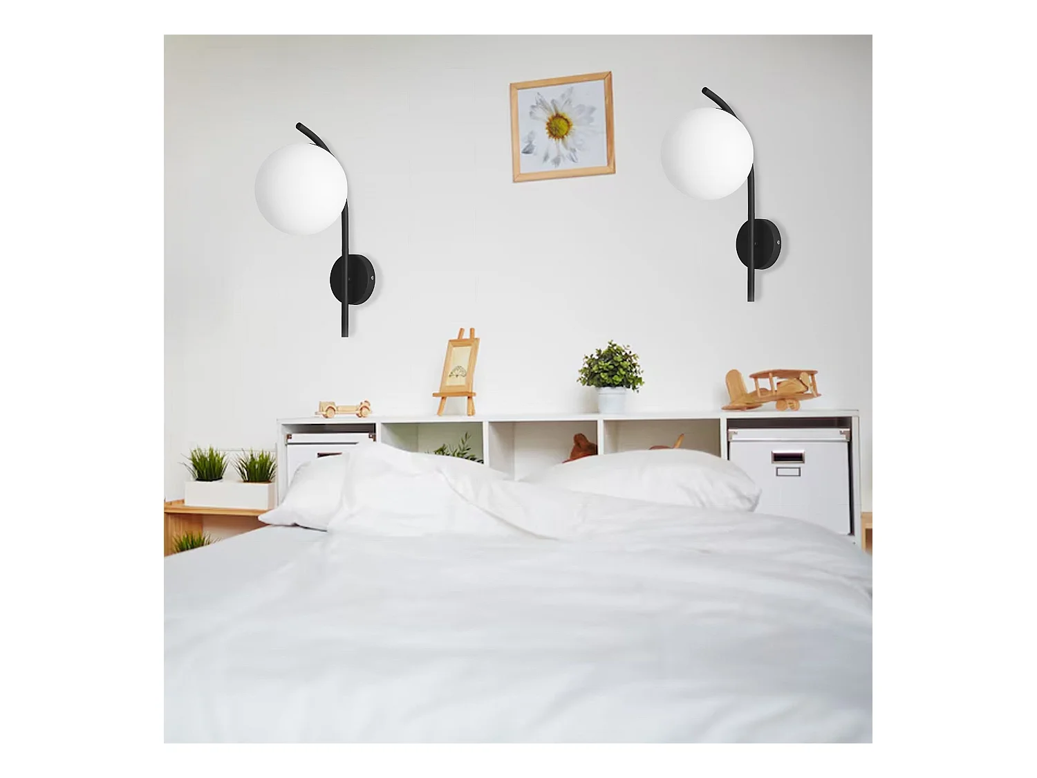 Applique Murale Toolight G103-1W Black White