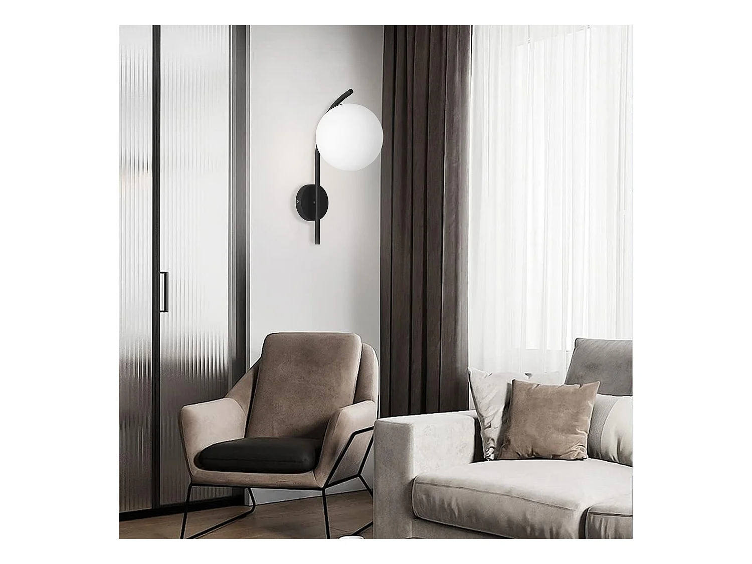 Applique Murale Toolight G103-1W Black White