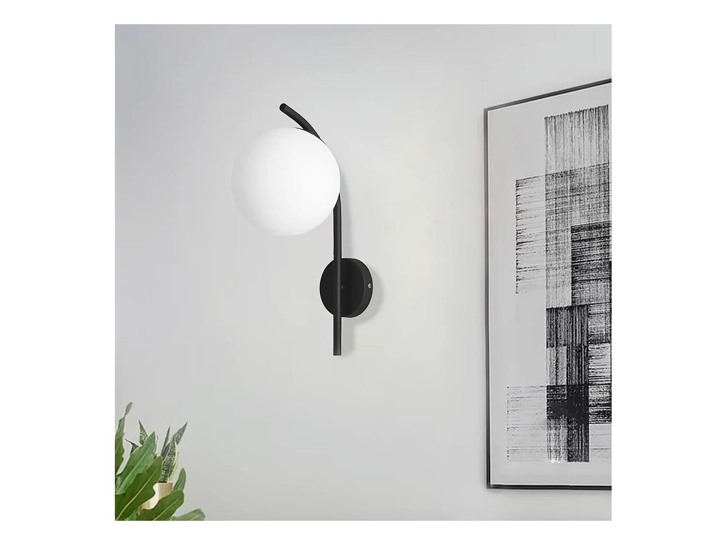 Applique Murale Toolight G103-1W Black White