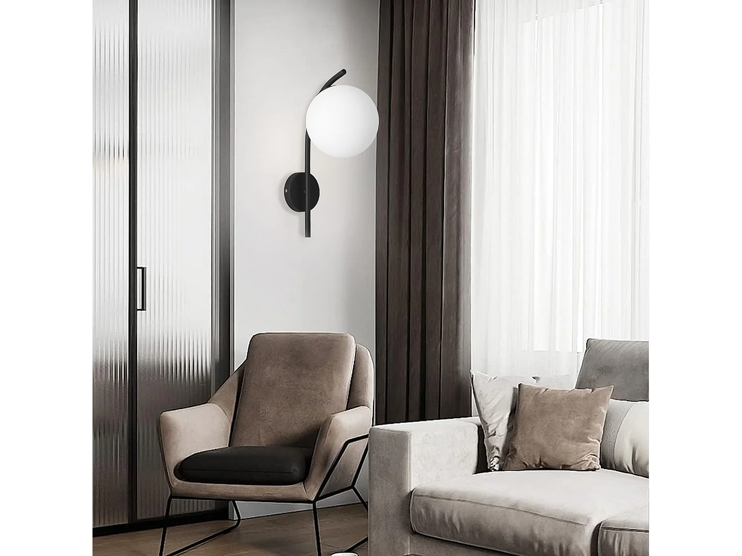 Applique Murale Toolight G103-1W Black White