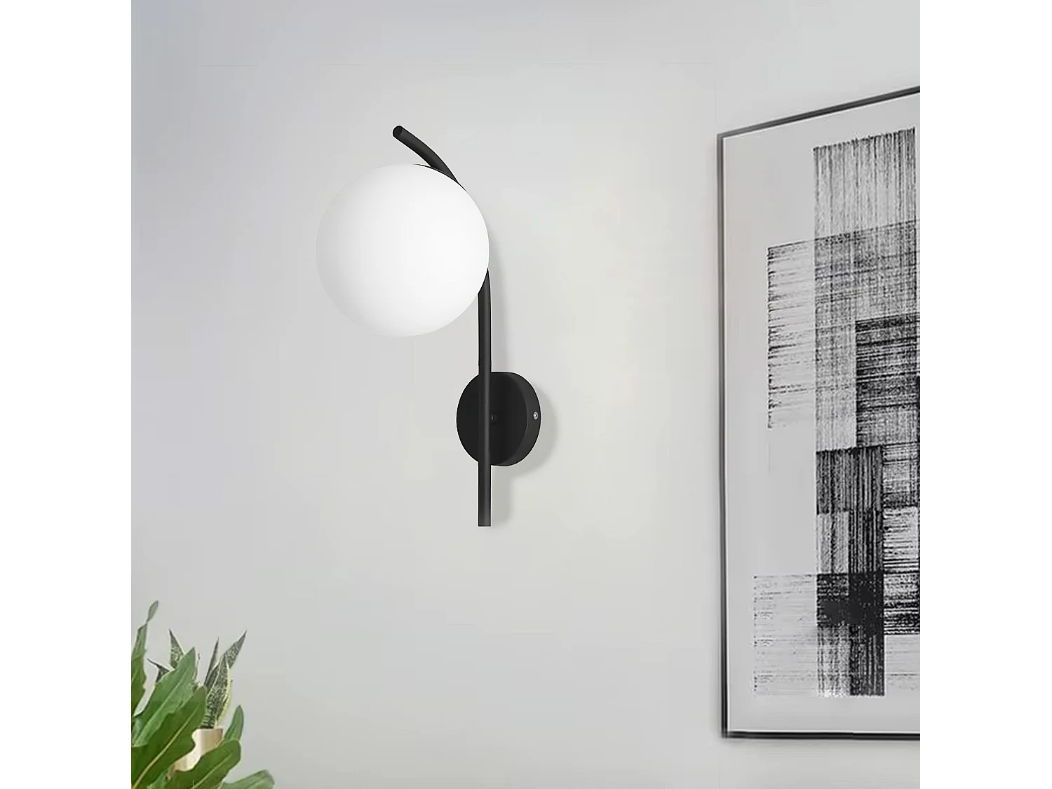 Applique Murale Toolight G103-1W Black White