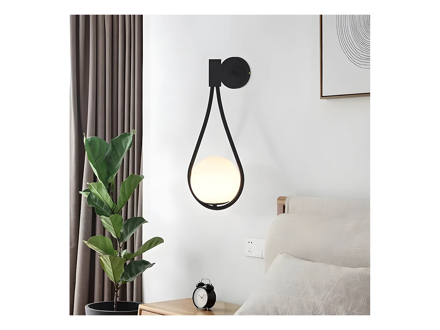 Applique Murale Toolight G093-1W Black White