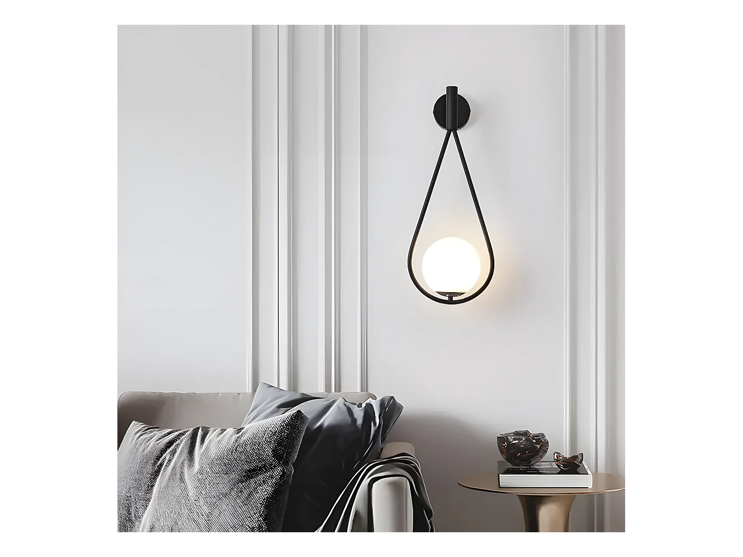 Applique Murale Toolight G093-1W Black White