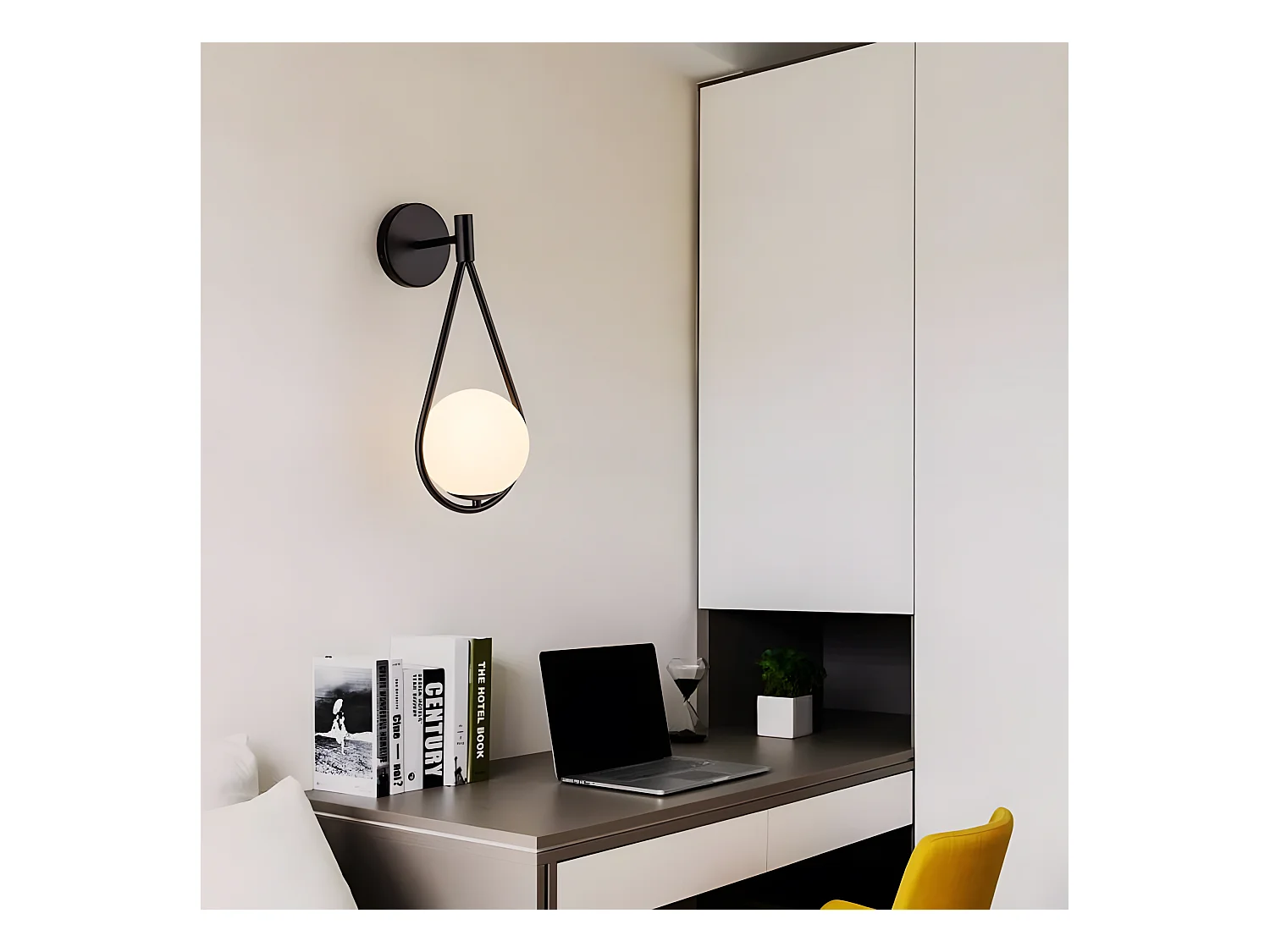 Applique Murale Toolight G093-1W Black White