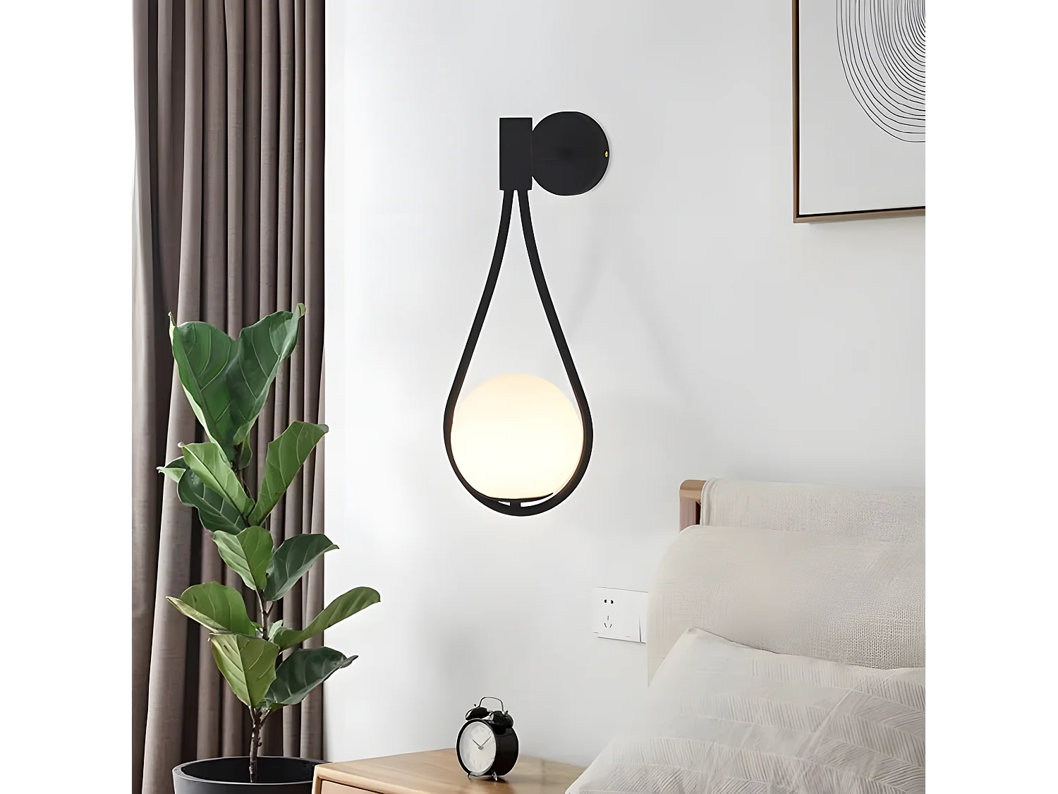 Applique Murale Toolight G093-1W Black White