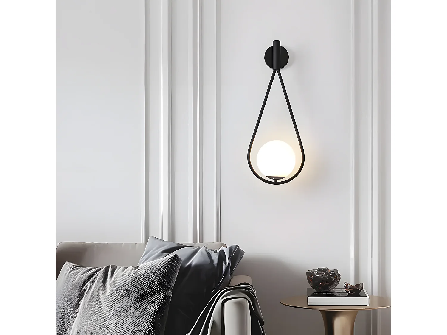 Applique Murale Toolight G093-1W Black White