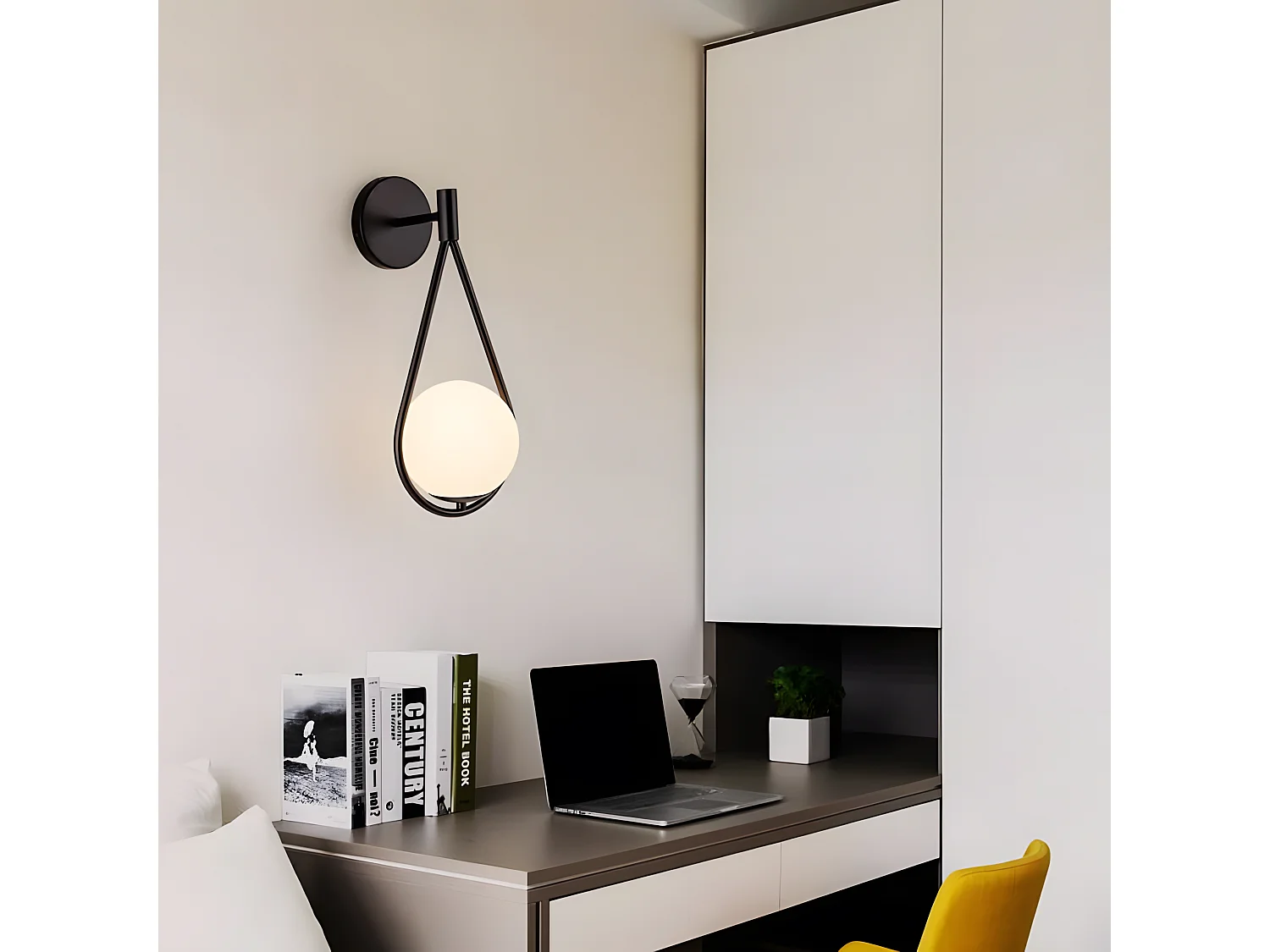 Applique Murale Toolight G093-1W Black White